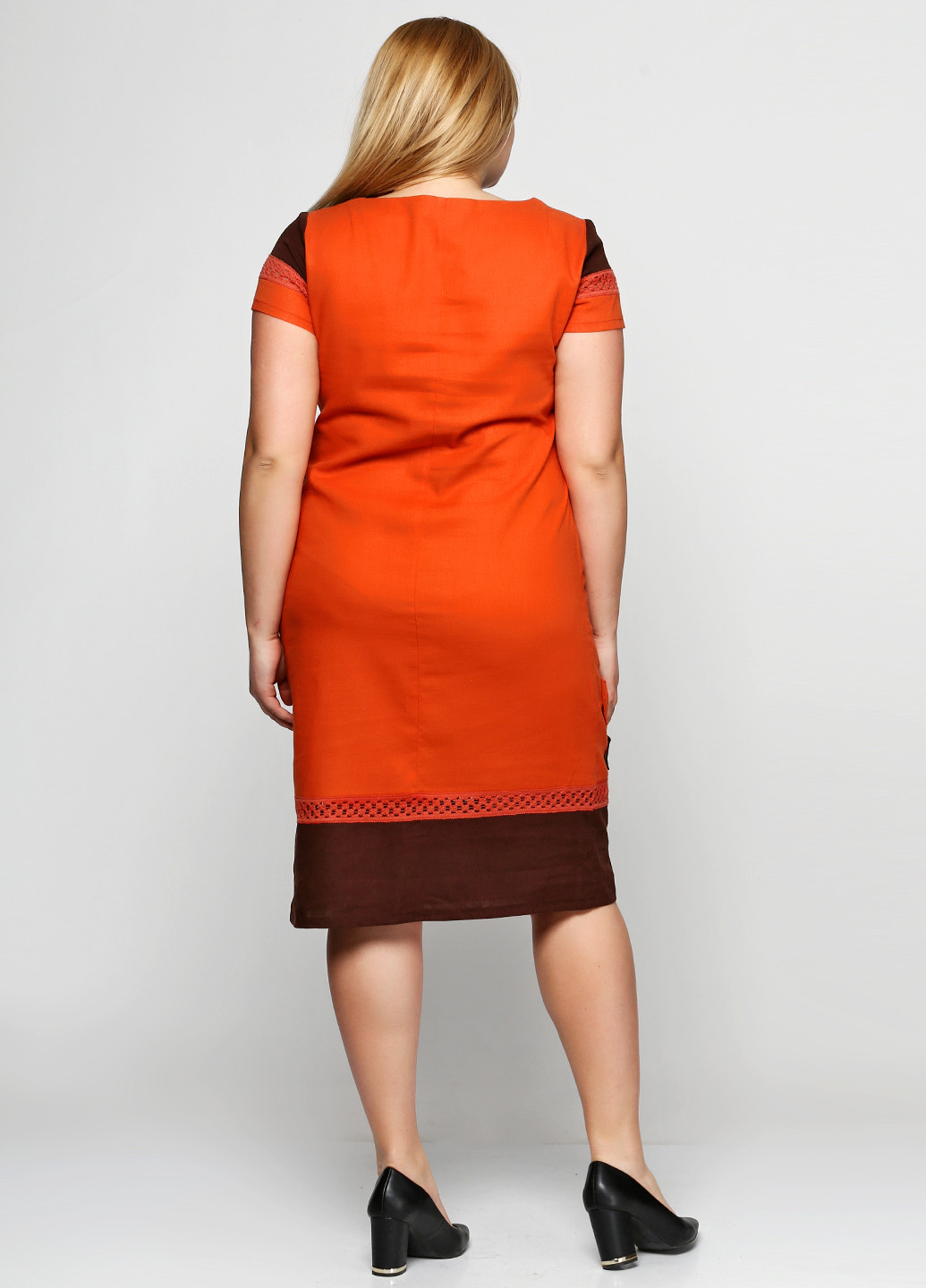 Помаранчево-червона кежуал сукня Ruta-S однотонна