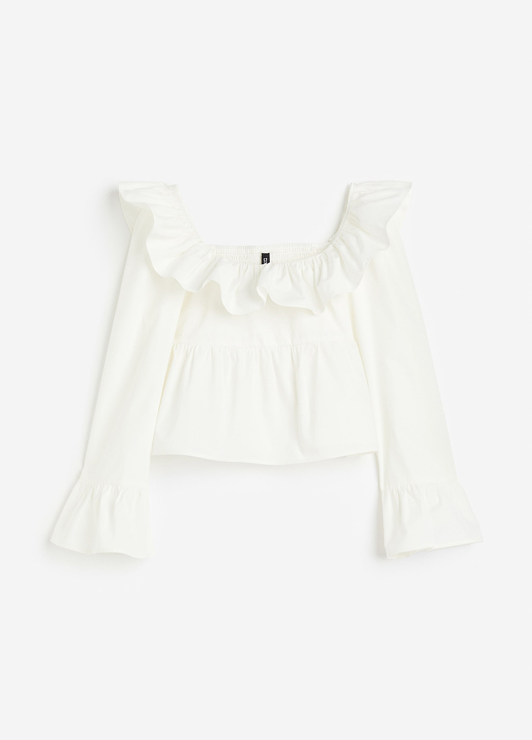 Белая блуза с баской H&M