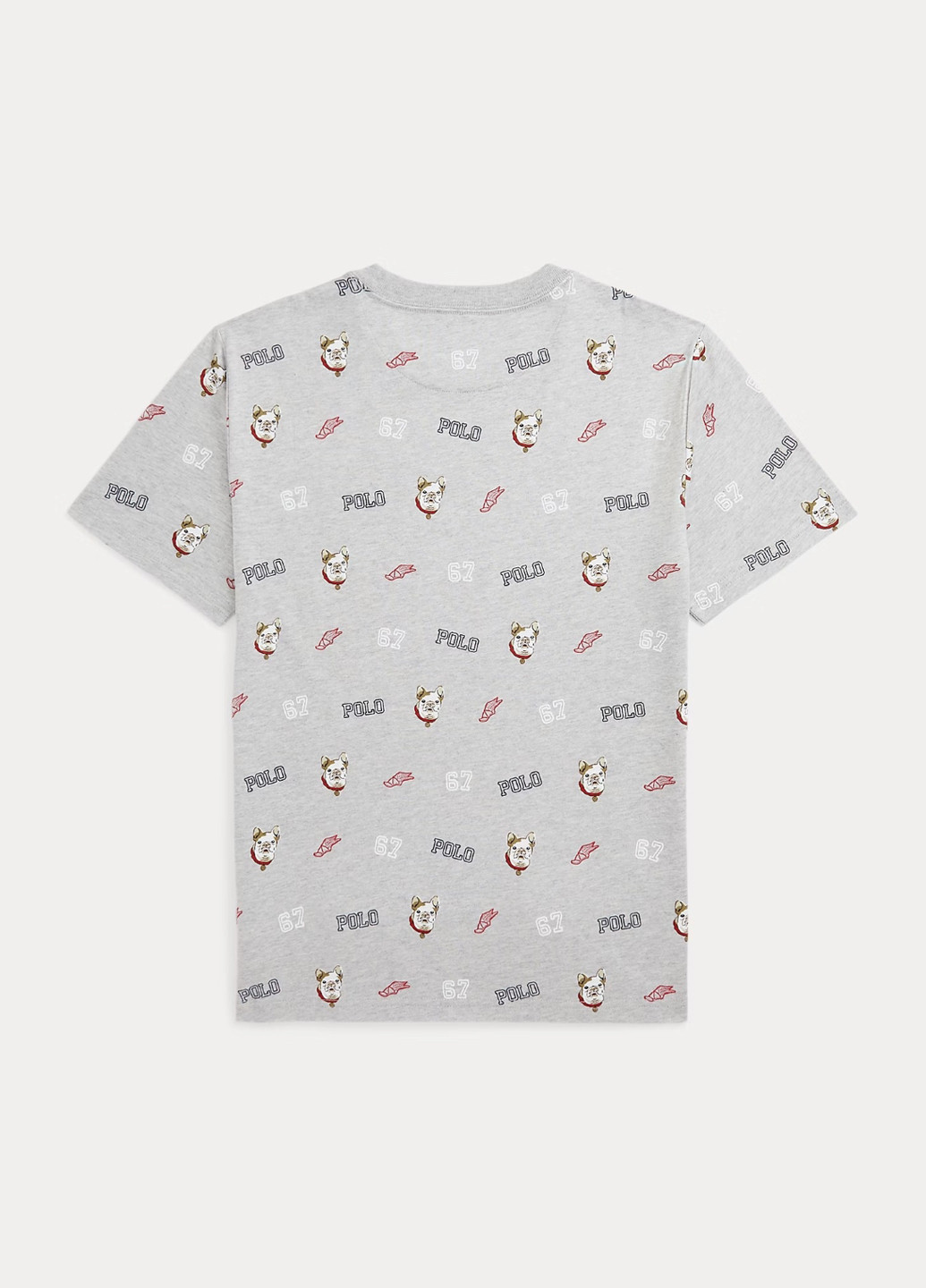 Светло-серая летняя футболка Ralph Lauren