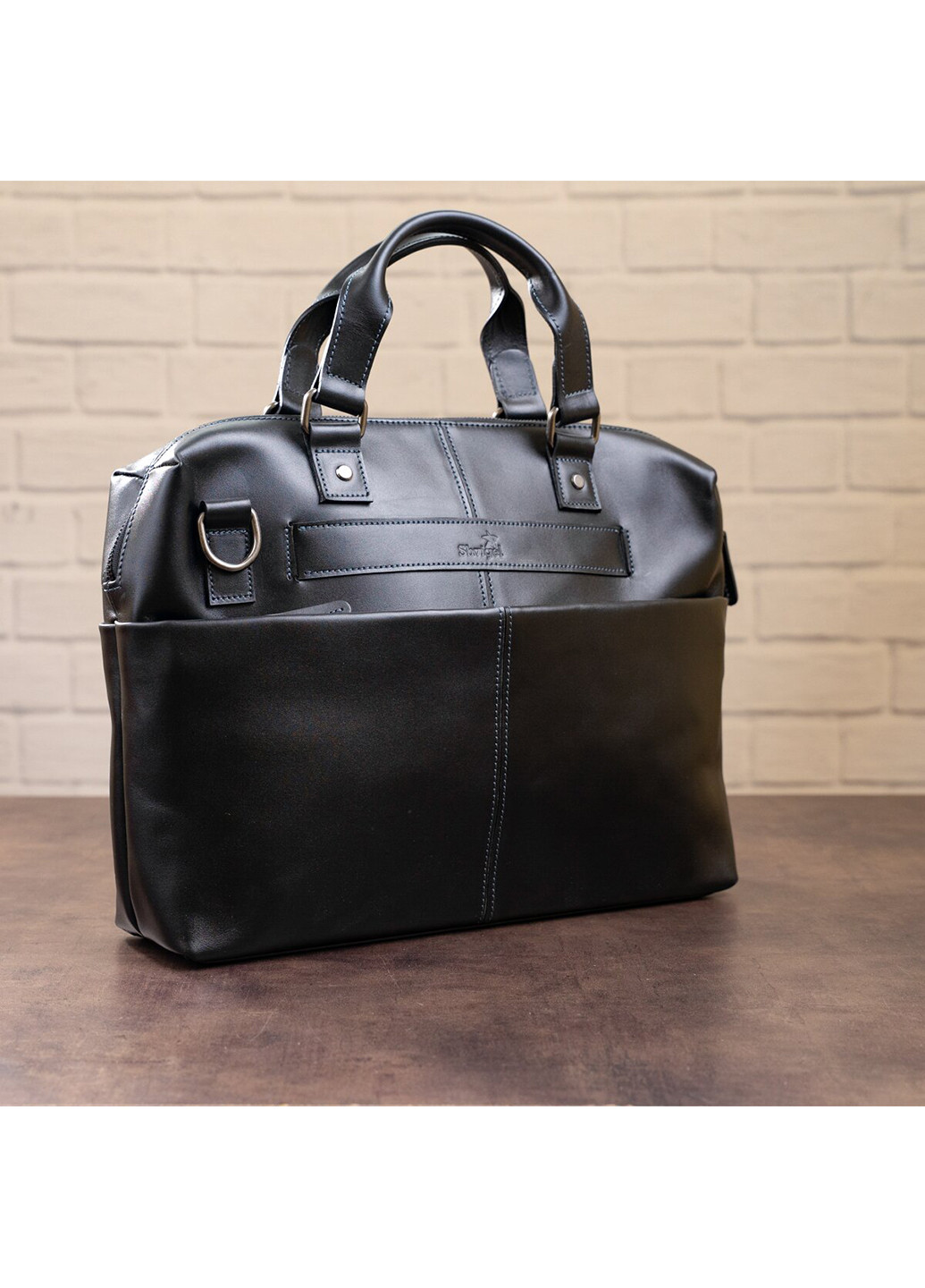 Чоловіча шкіряна сумка для ноутбука 37х25,5х7,5 см Shvigel (252134170)