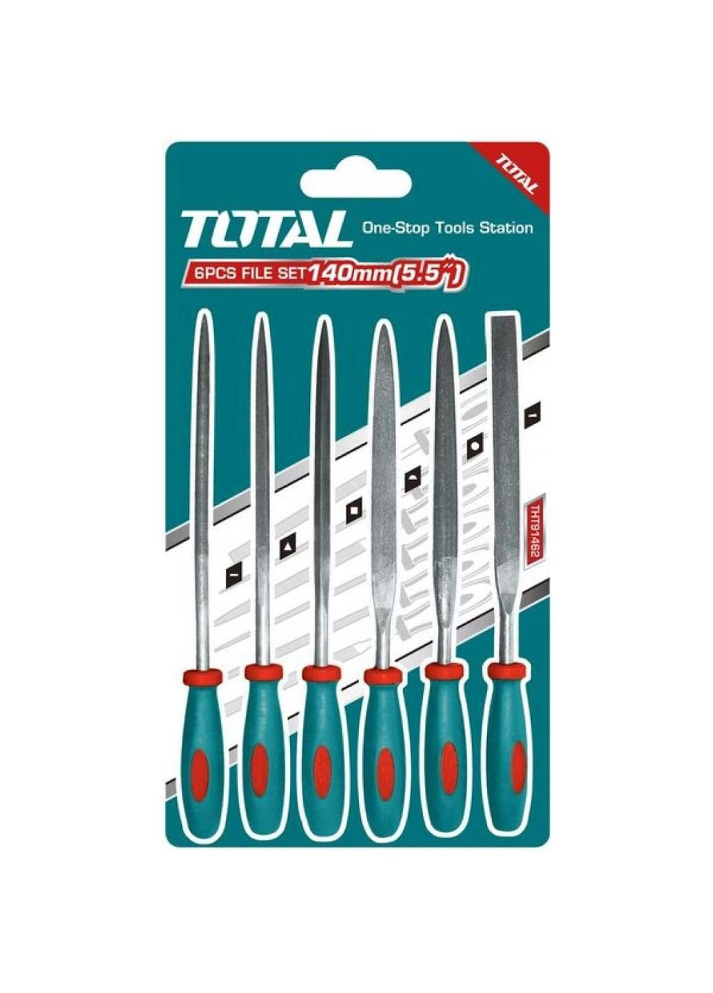 Набір інструментів надфілів, 140мм, 6шт. (THT91462) Total (252410564)