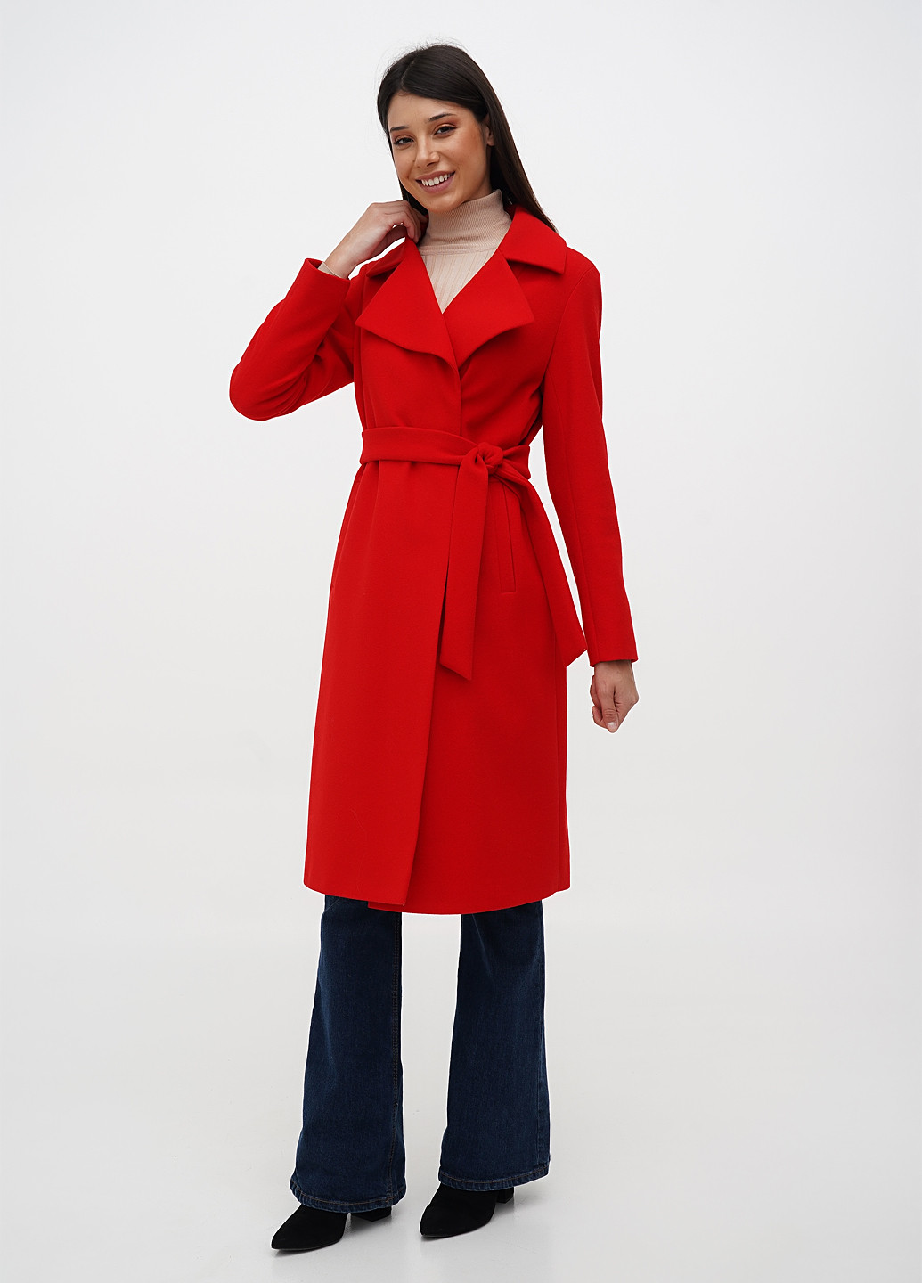 Красное демисезонное Пальто оверсайз Ruta-S
