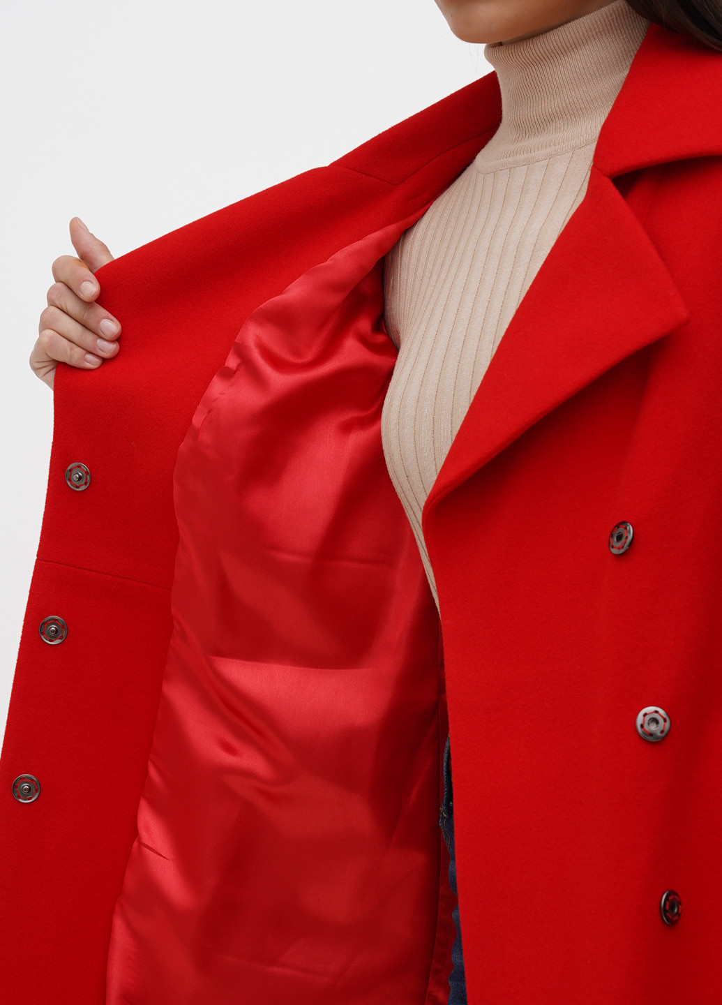 Красное демисезонное Пальто оверсайз Ruta-S