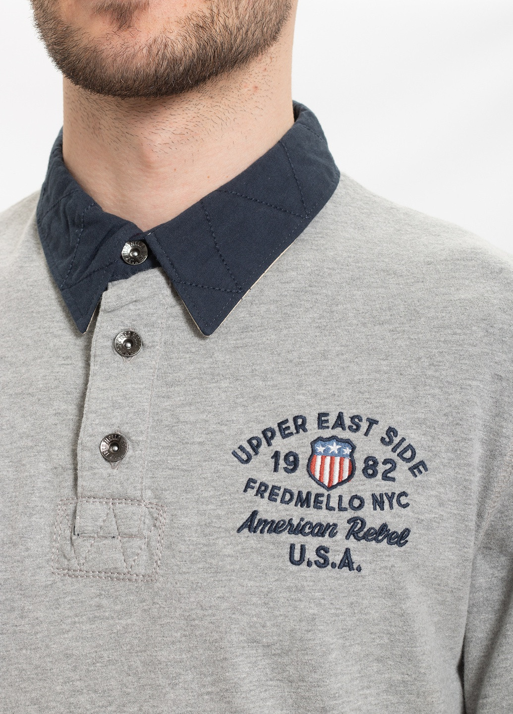 Серый демисезонный джемпер Fred Mello