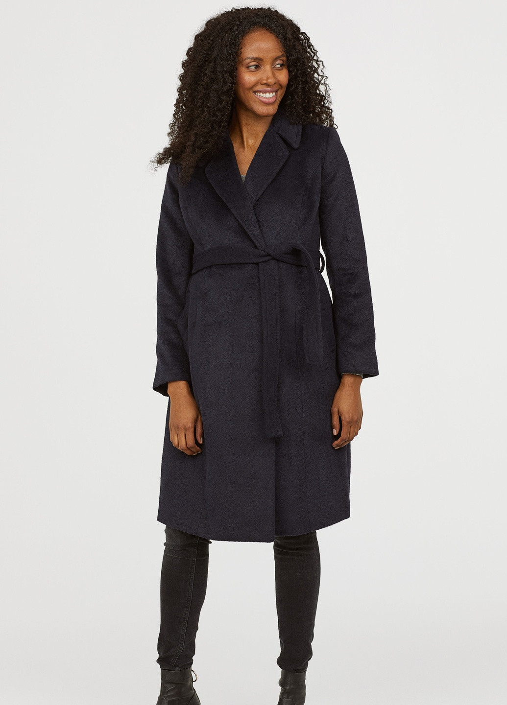 Темно-синее демисезонное Пальто для беременных H&M