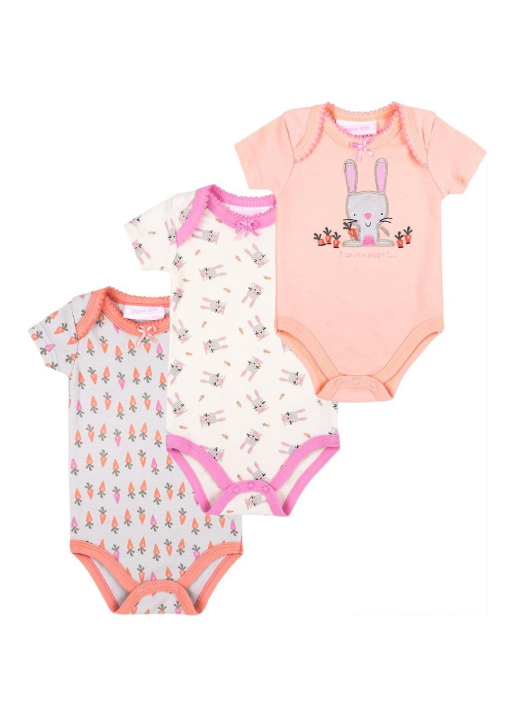 Боді 3 шт. з короткими рукавами для дівчаток (G8329.0-3) Luvena Fortuna (251310388)