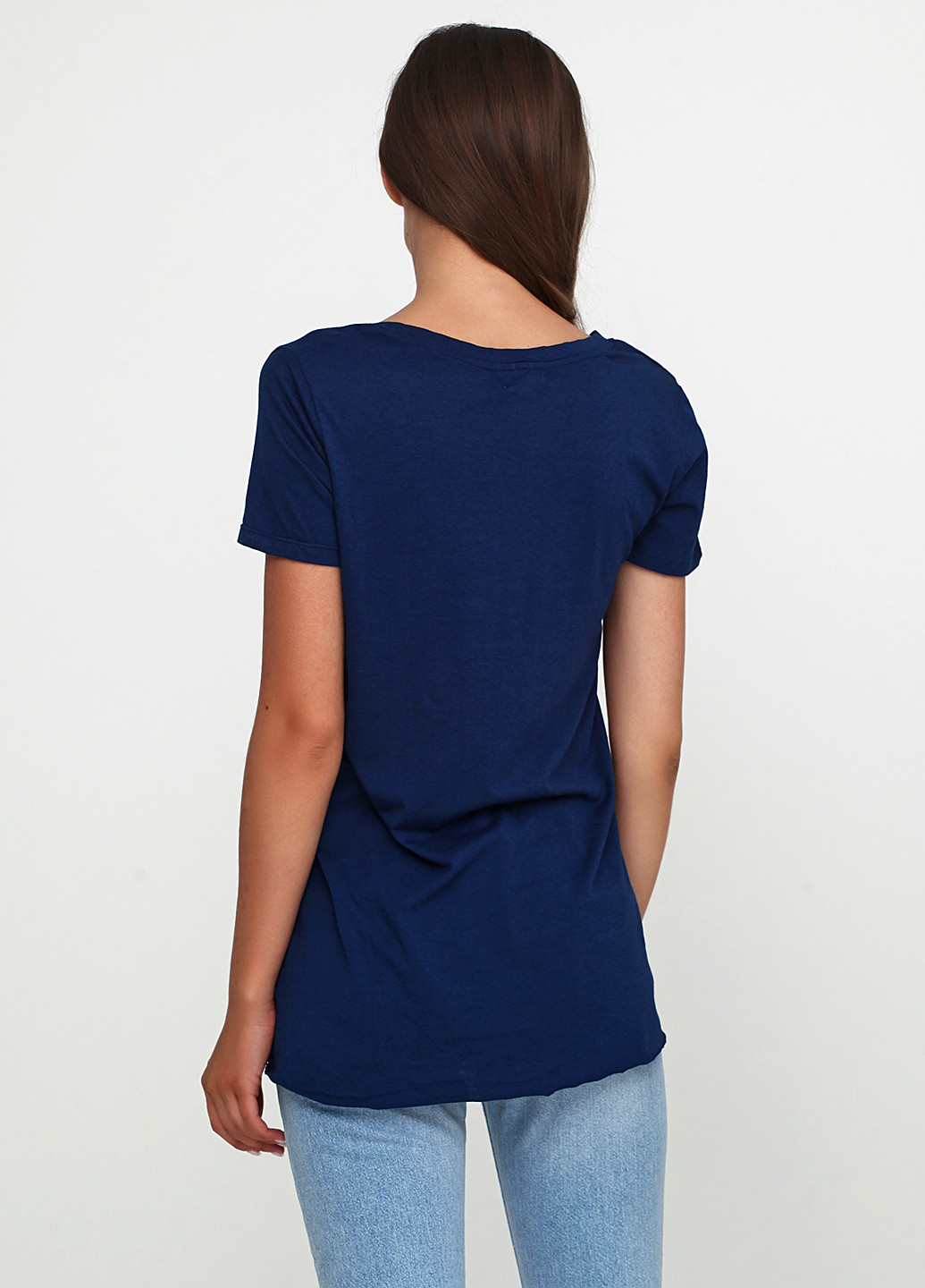 Темно-синяя летняя футболка Alcott