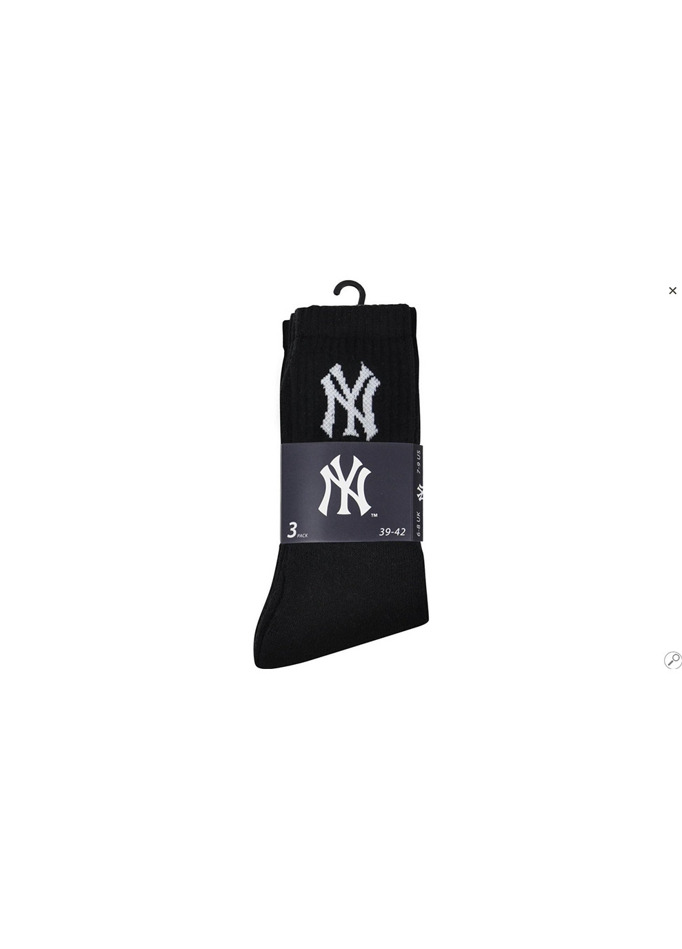 Шкарпетки Crew 3-pack 39-42 black 15100002-1002 New York Yankees (253684508)