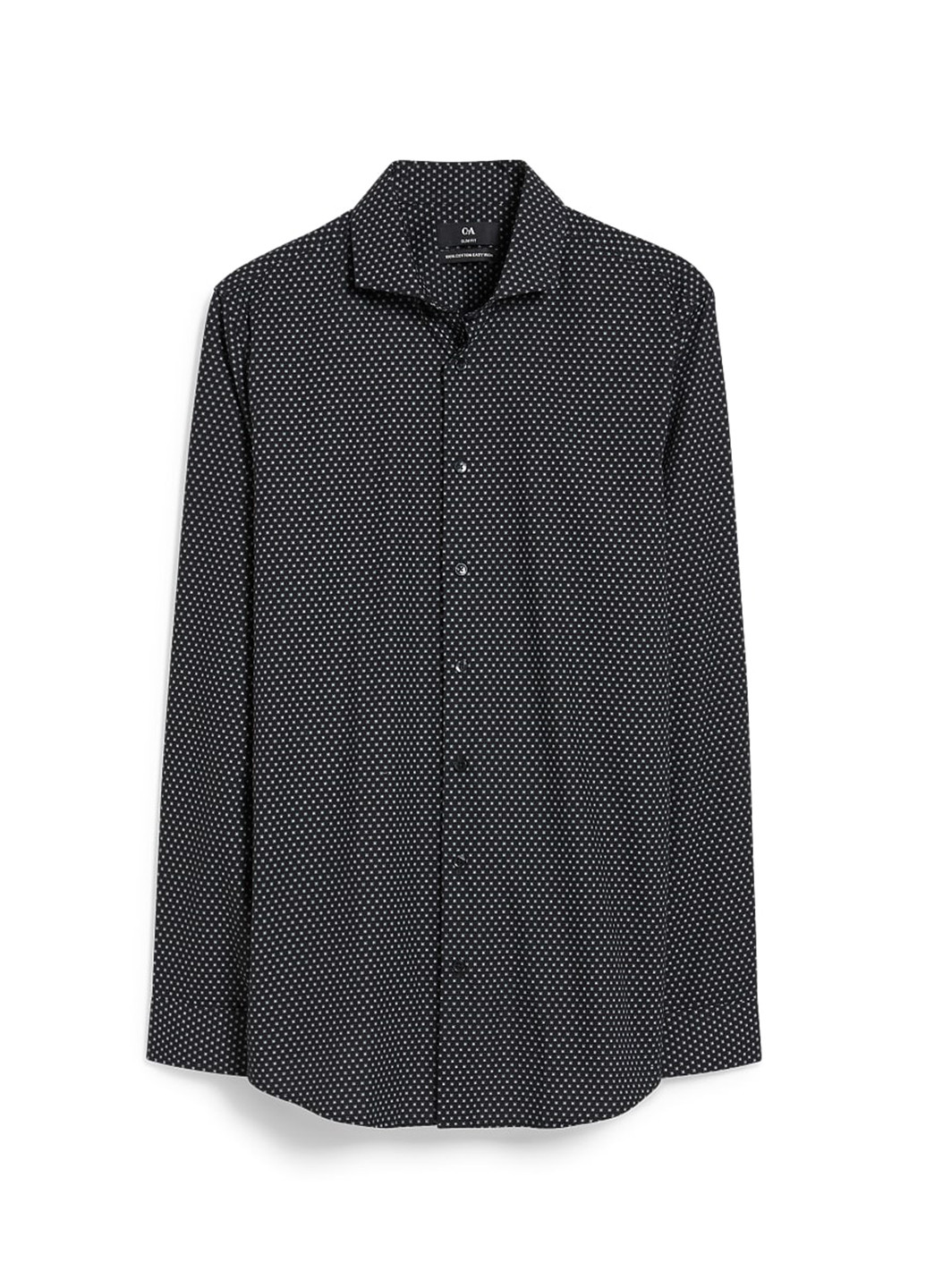 Черная классическая, кэжуал рубашка в горошек C&A