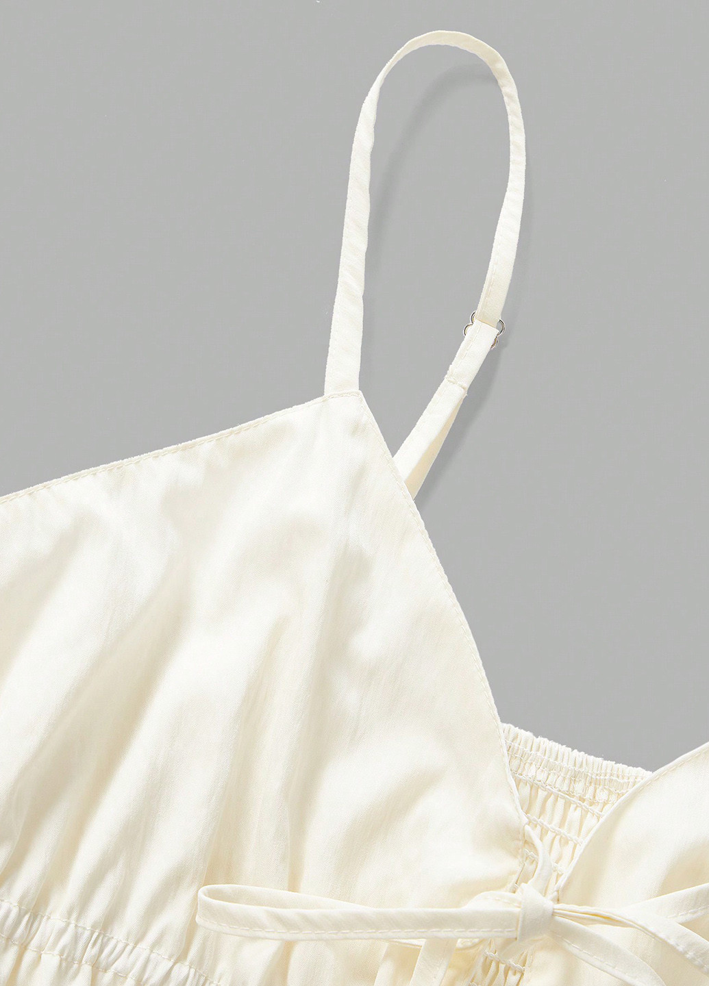 Кремовое праздничный, кэжуал платье клеш SHEIN однотонное