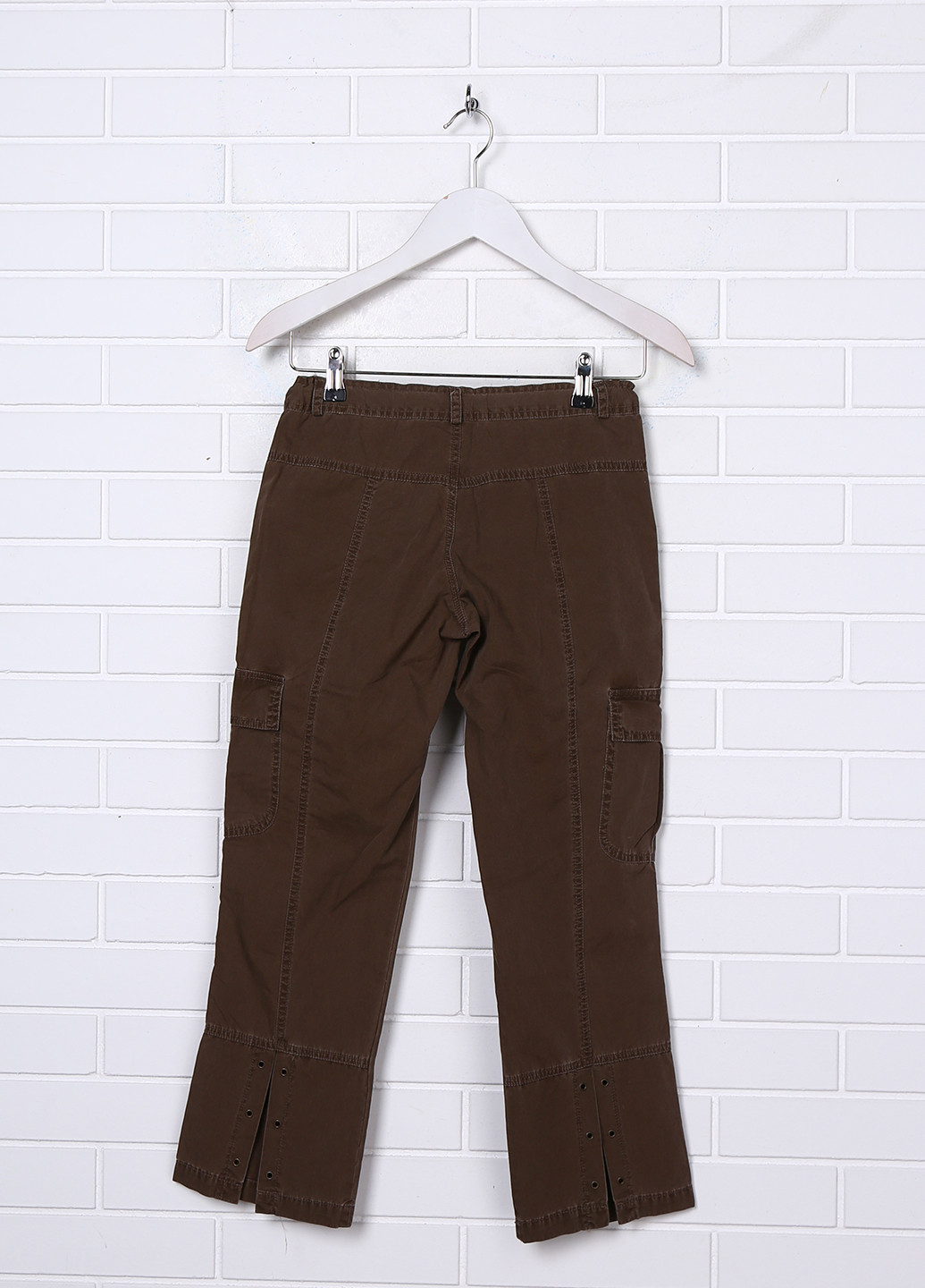 Коричневые кэжуал демисезонные брюки со средней талией BGK