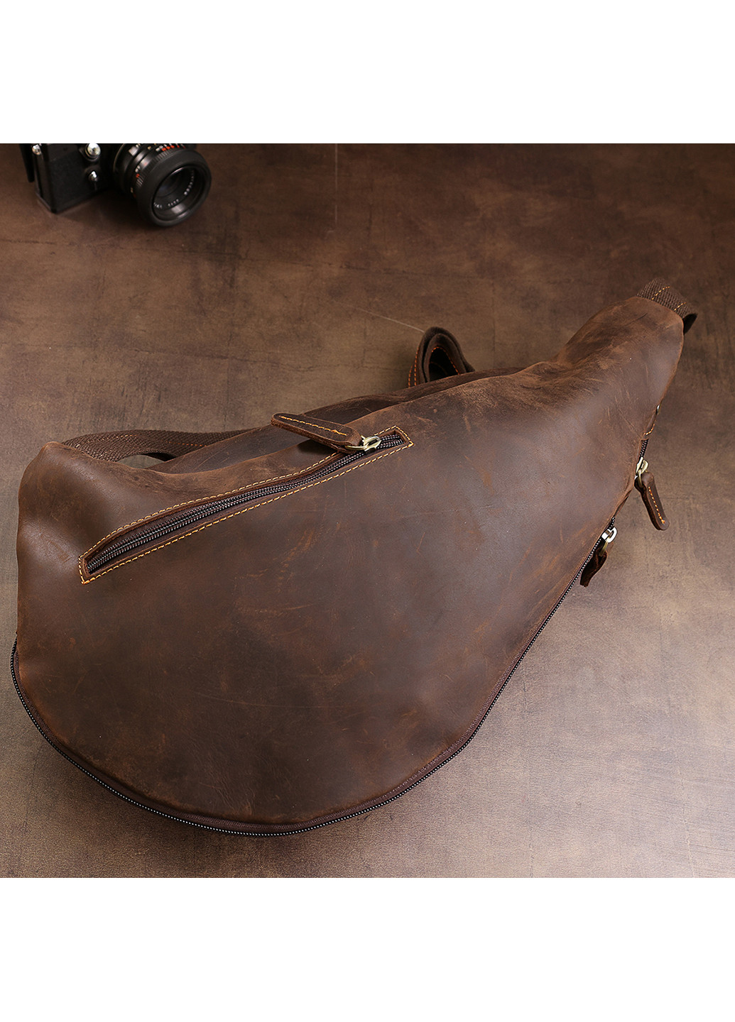 Мужская кожаная сумка через плечо 26х44х8,5 см Vintage (252130494)