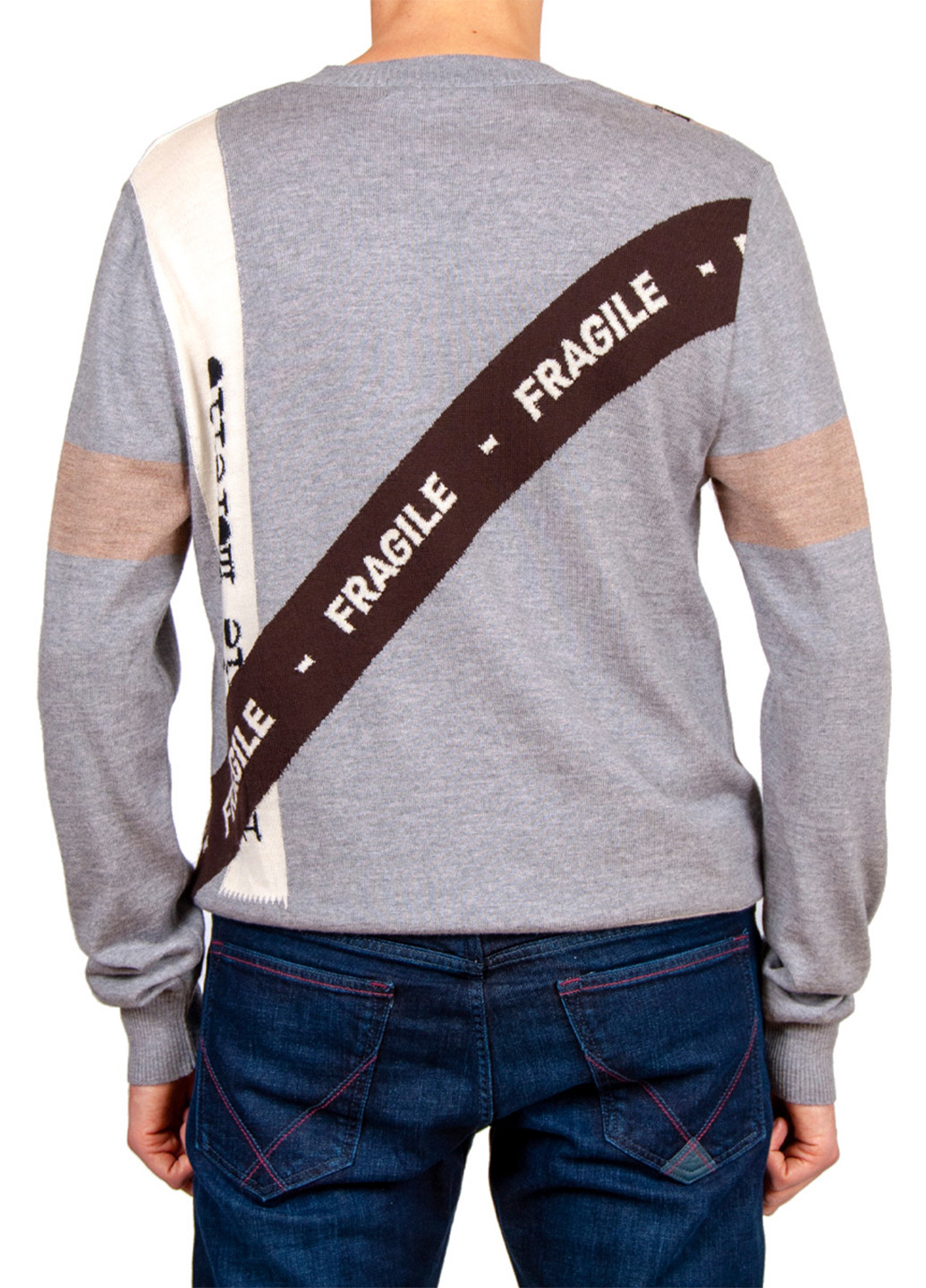 Серый демисезонный пуловер пуловер Frankie Morello
