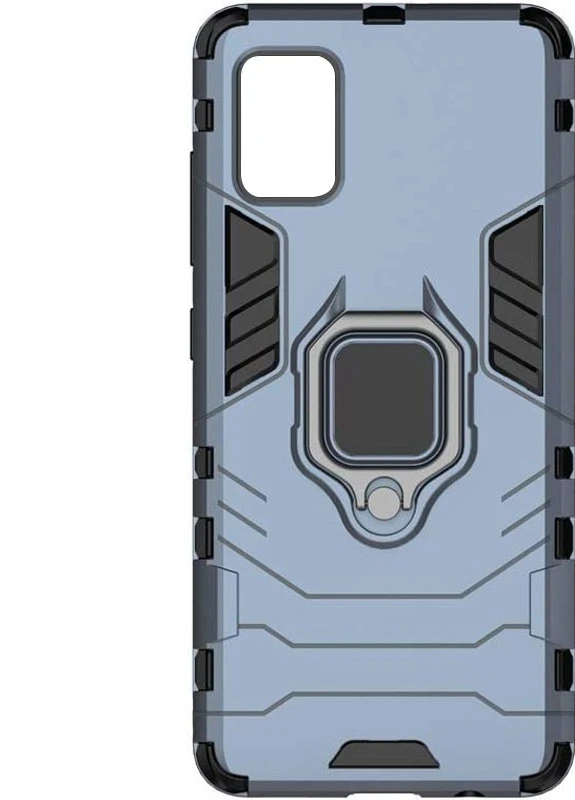 Ударопрочный чехол Transformer Ring for Magnet для Samsung Galaxy A41 Серый / Metal slate (is_00000036434_3) Epik (238479524)