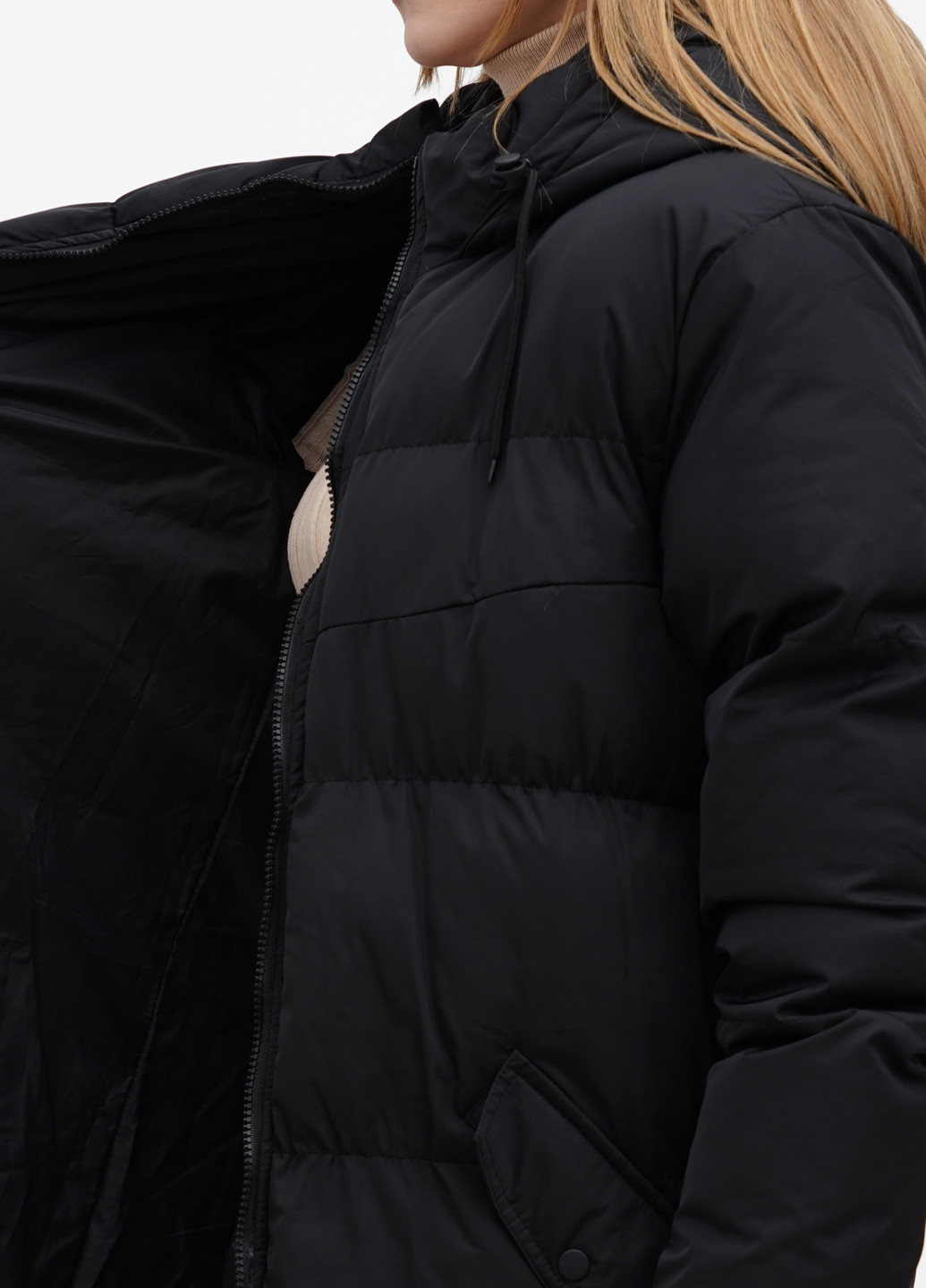 Чорна зимня куртка Boohoo