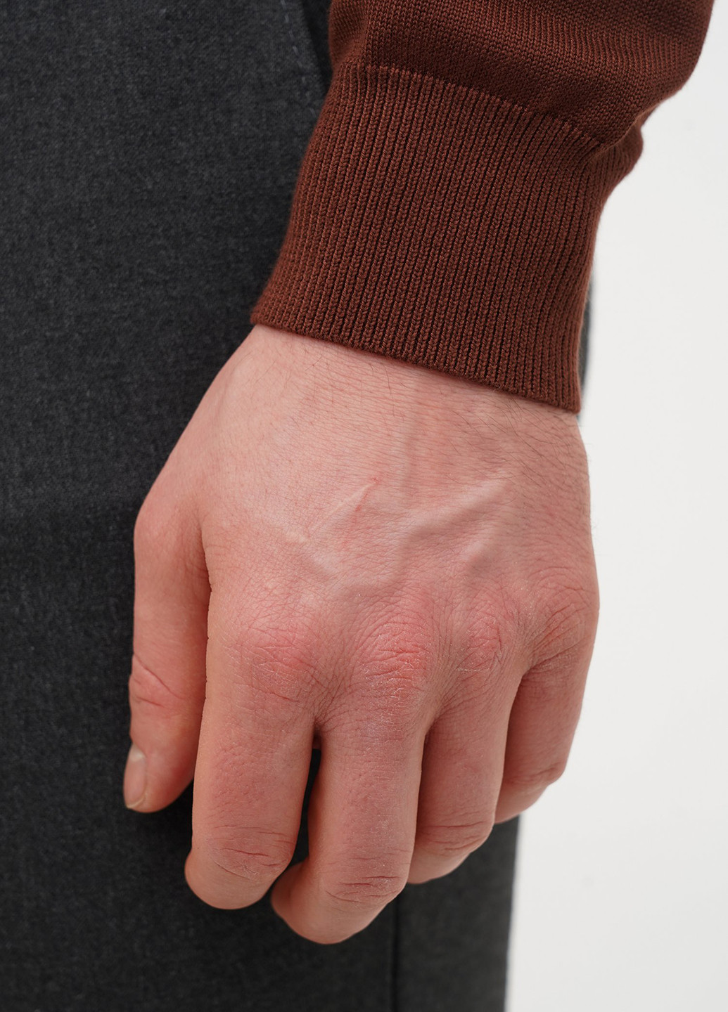 Коричневая футболка-поло для мужчин Trend Collection однотонная