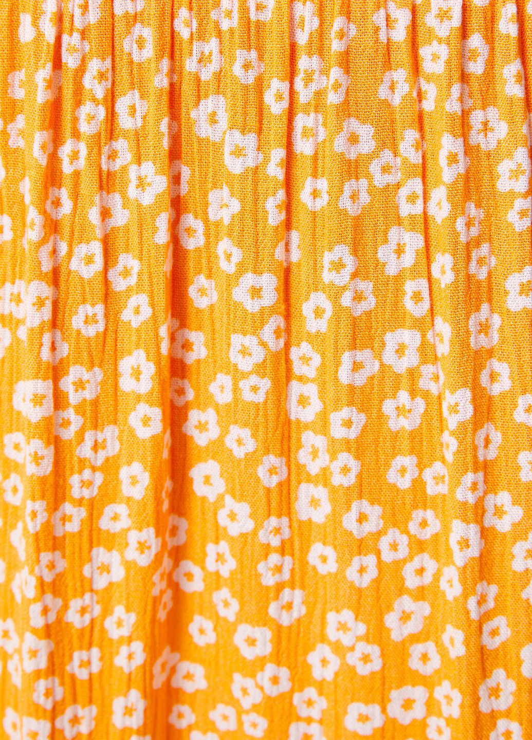 Светло-оранжевое кэжуал платье с открытыми плечами Jennyfer с цветочным принтом