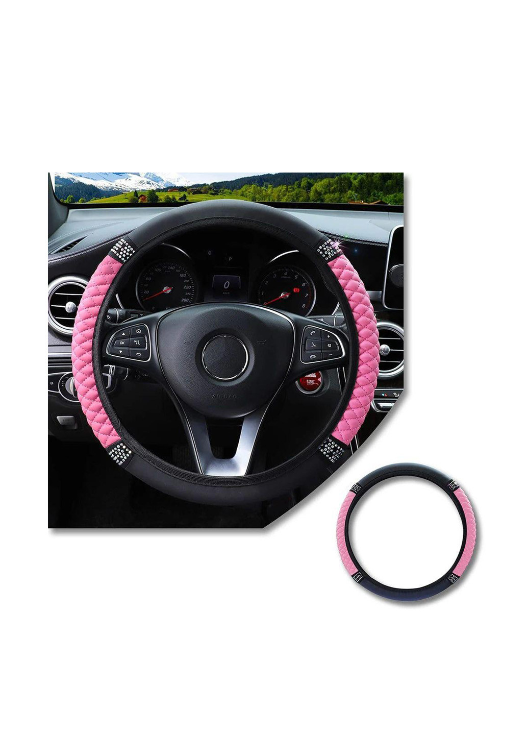 Чохол на кермо з штучними стразами No Brand (302142155)