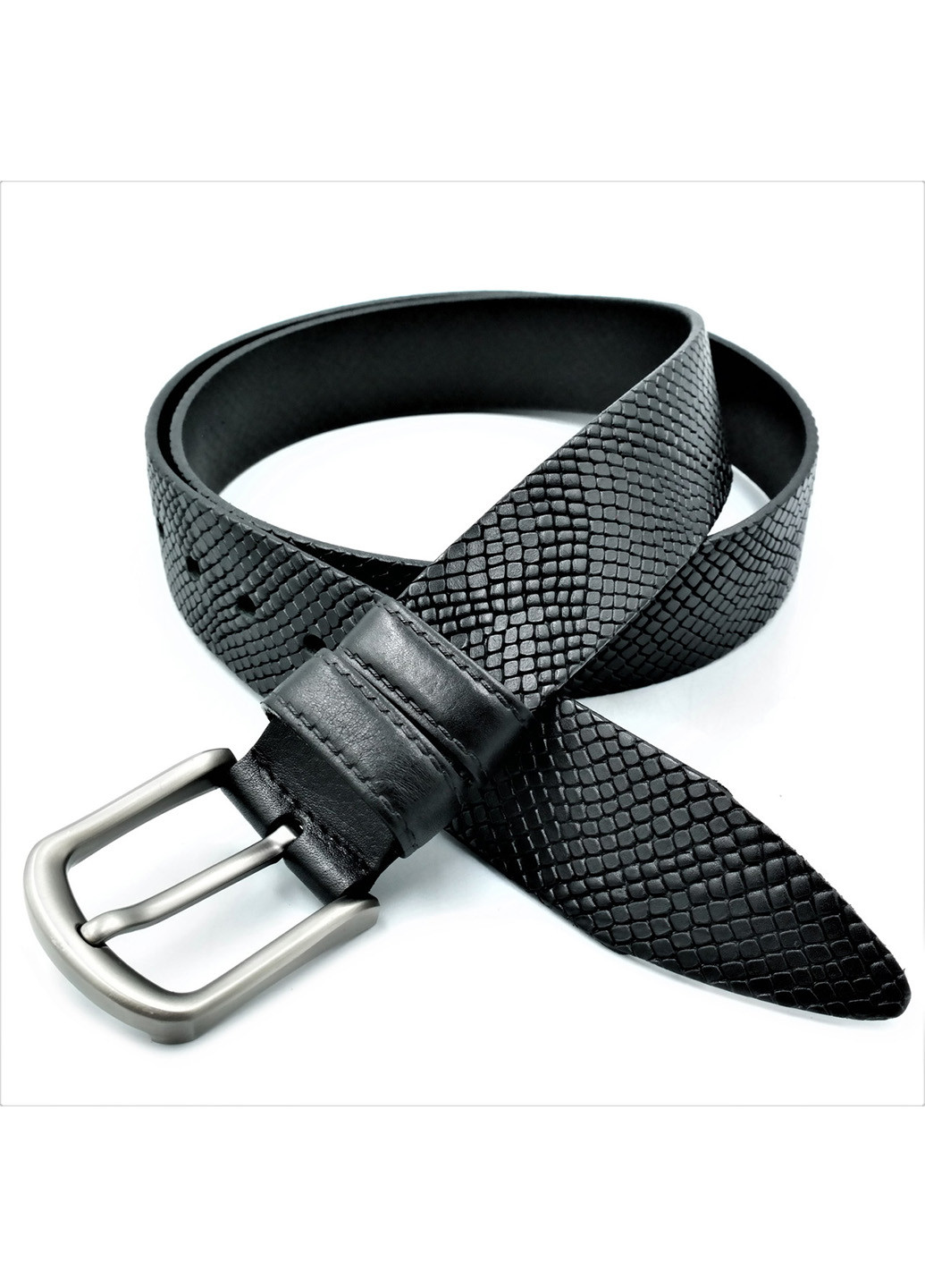 Чоловік шкіряний ремінь 110-125х4 см Weatro (210342349)