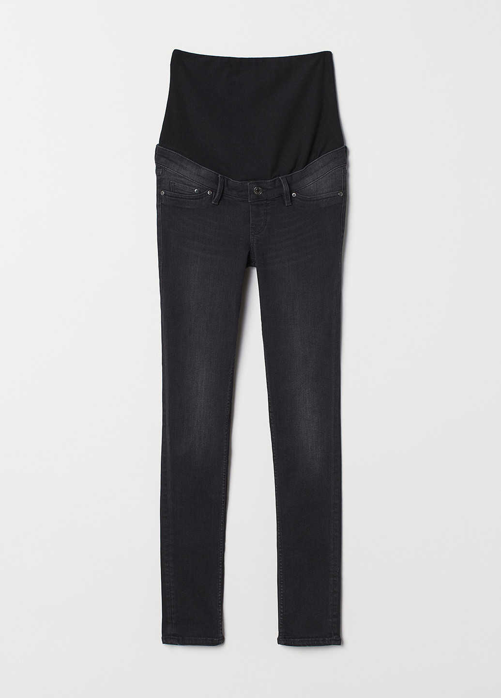 Джинси H&M завужені однотонні темно-сірі джинсові поліестер, бавовна