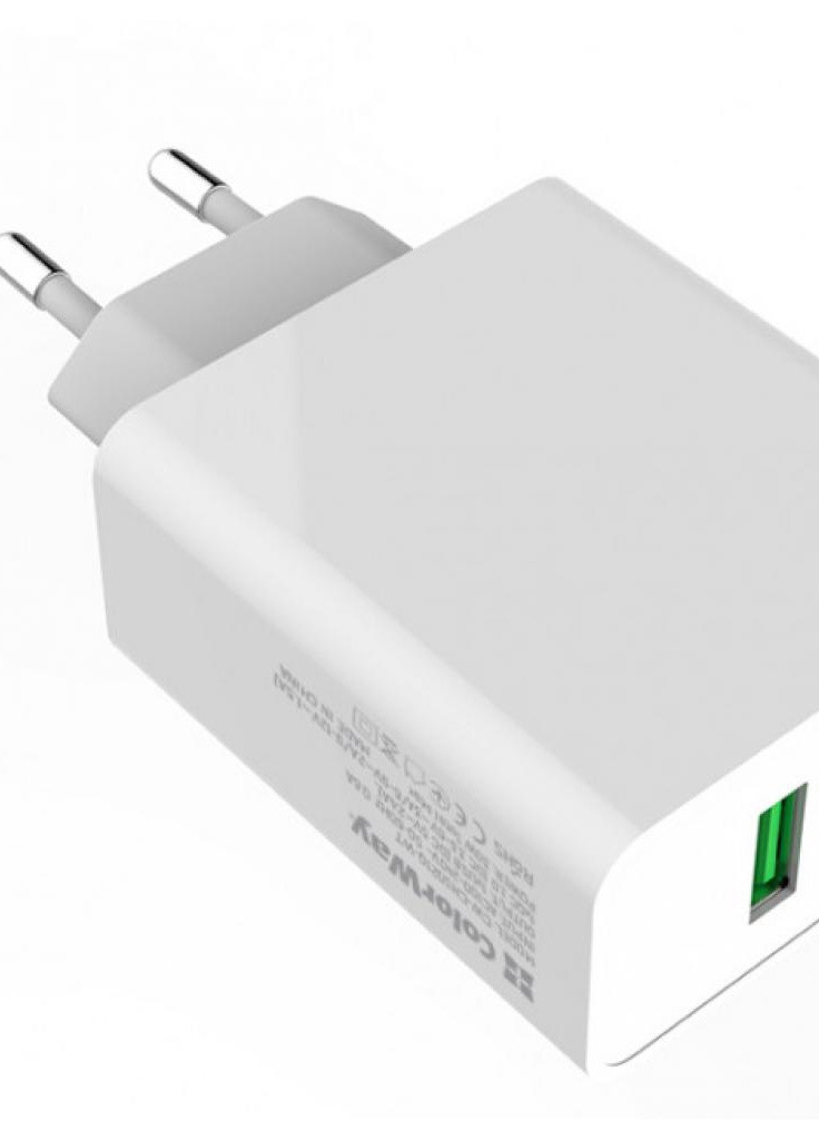 Зарядний пристрій 2USB Quick Charge 3.0 (36W) (CW-CHS017Q-WT) Colorway (216637359)
