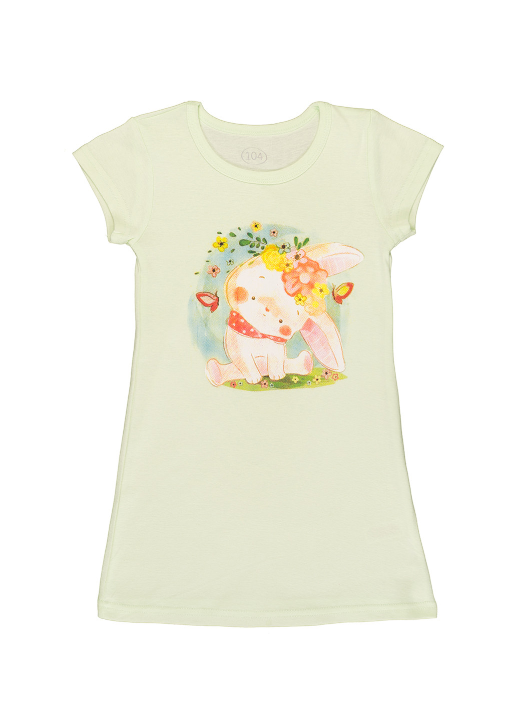 Нічна сорочка для дівчинки Фламинго Текстиль салатова домашня