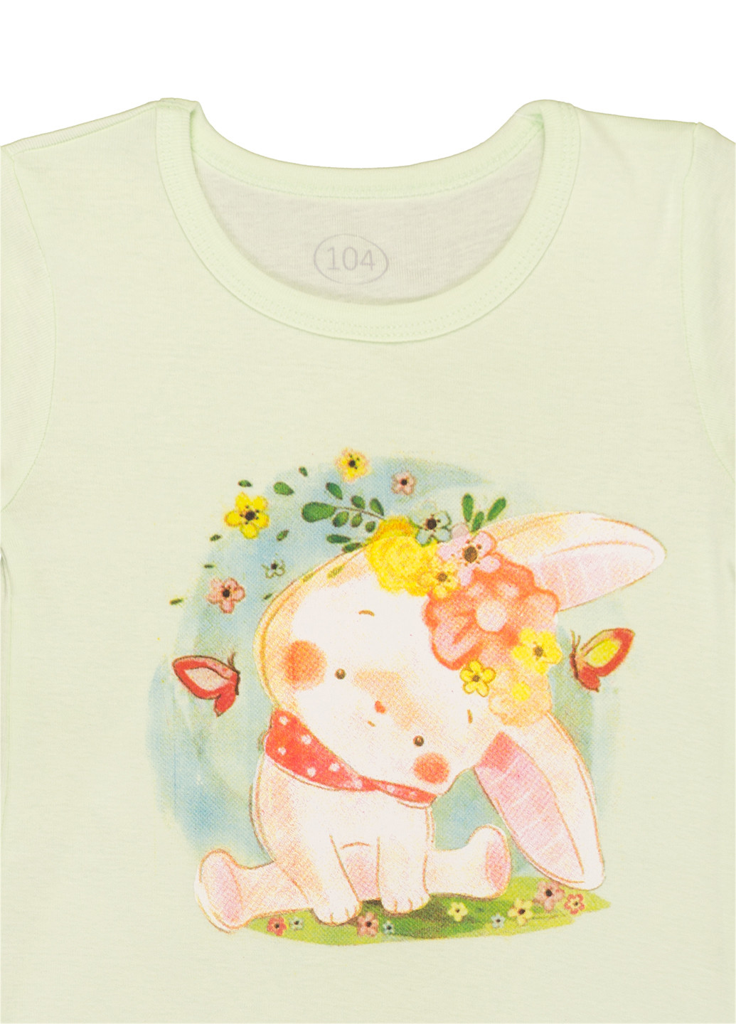 Ночная рубашка для девочки Фламинго Текстиль салатовая домашняя