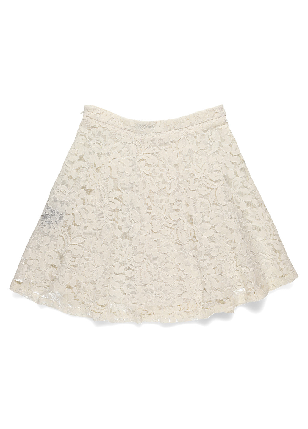 Молочная кэжуал однотонная юбка Set клешированная