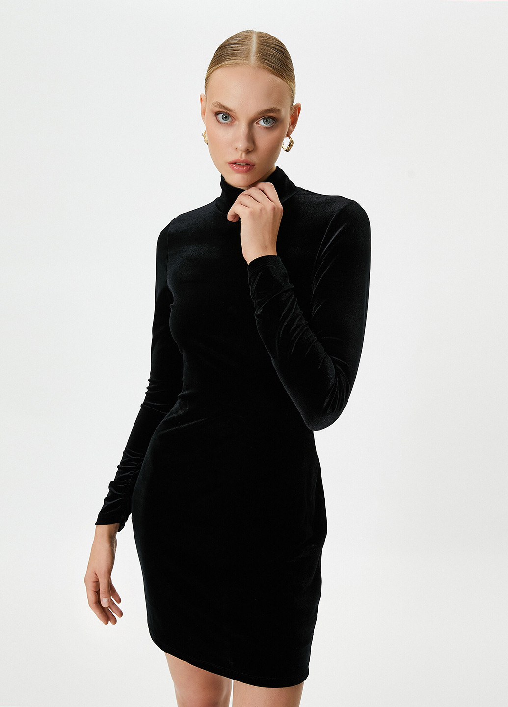Чорна кежуал сукня сукня-водолазка KOTON однотонна