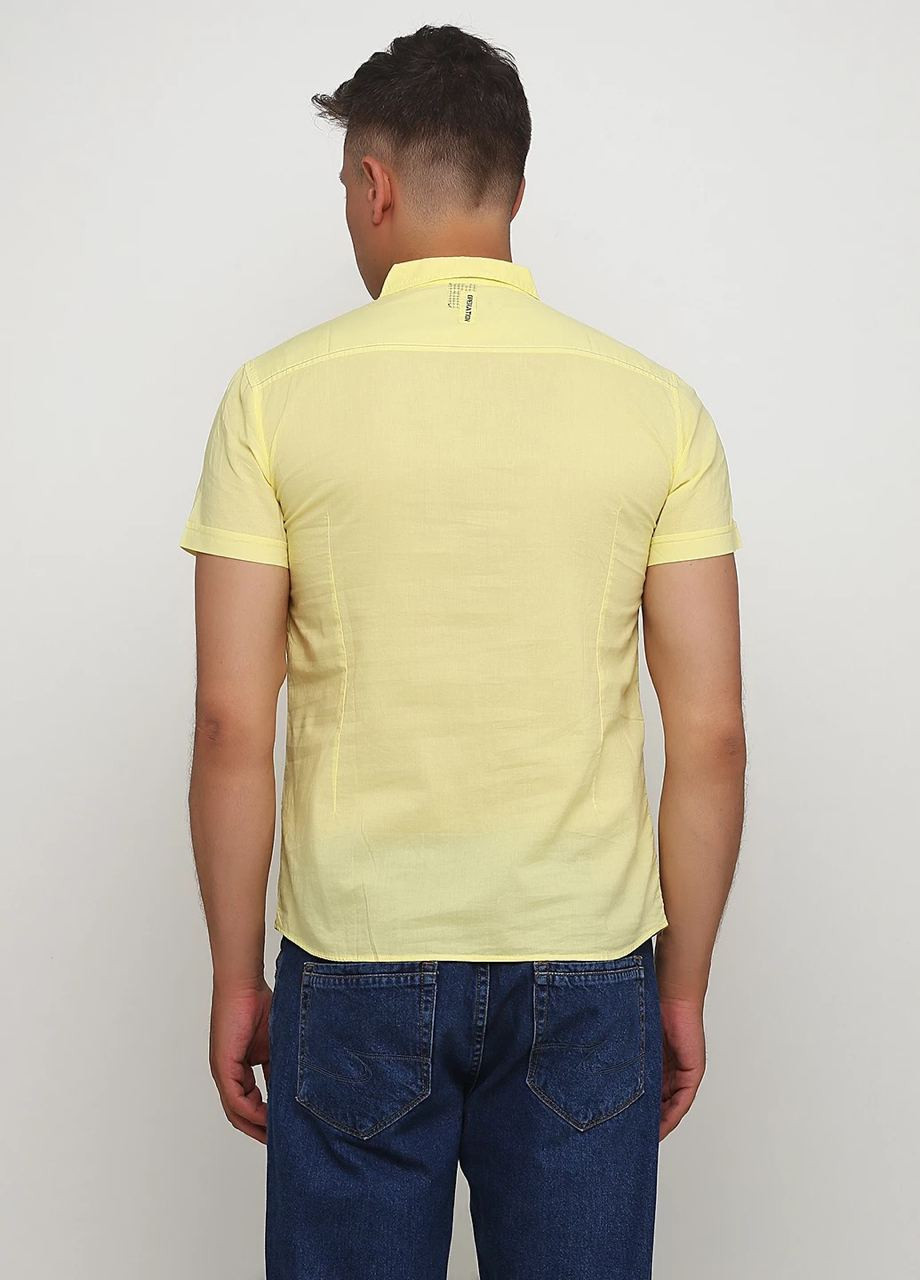 Желтая повседневный рубашка однотонная WELLBRED