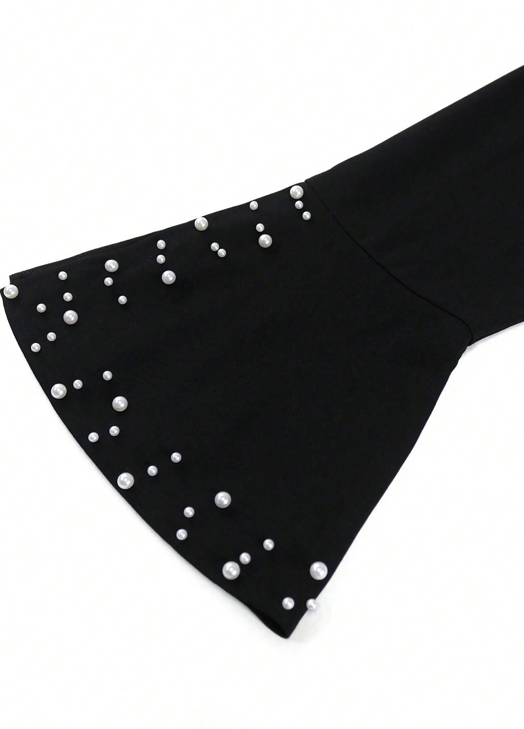 Черное праздничный, вечернее платье а-силуэт, плиссированное SHEIN однотонное