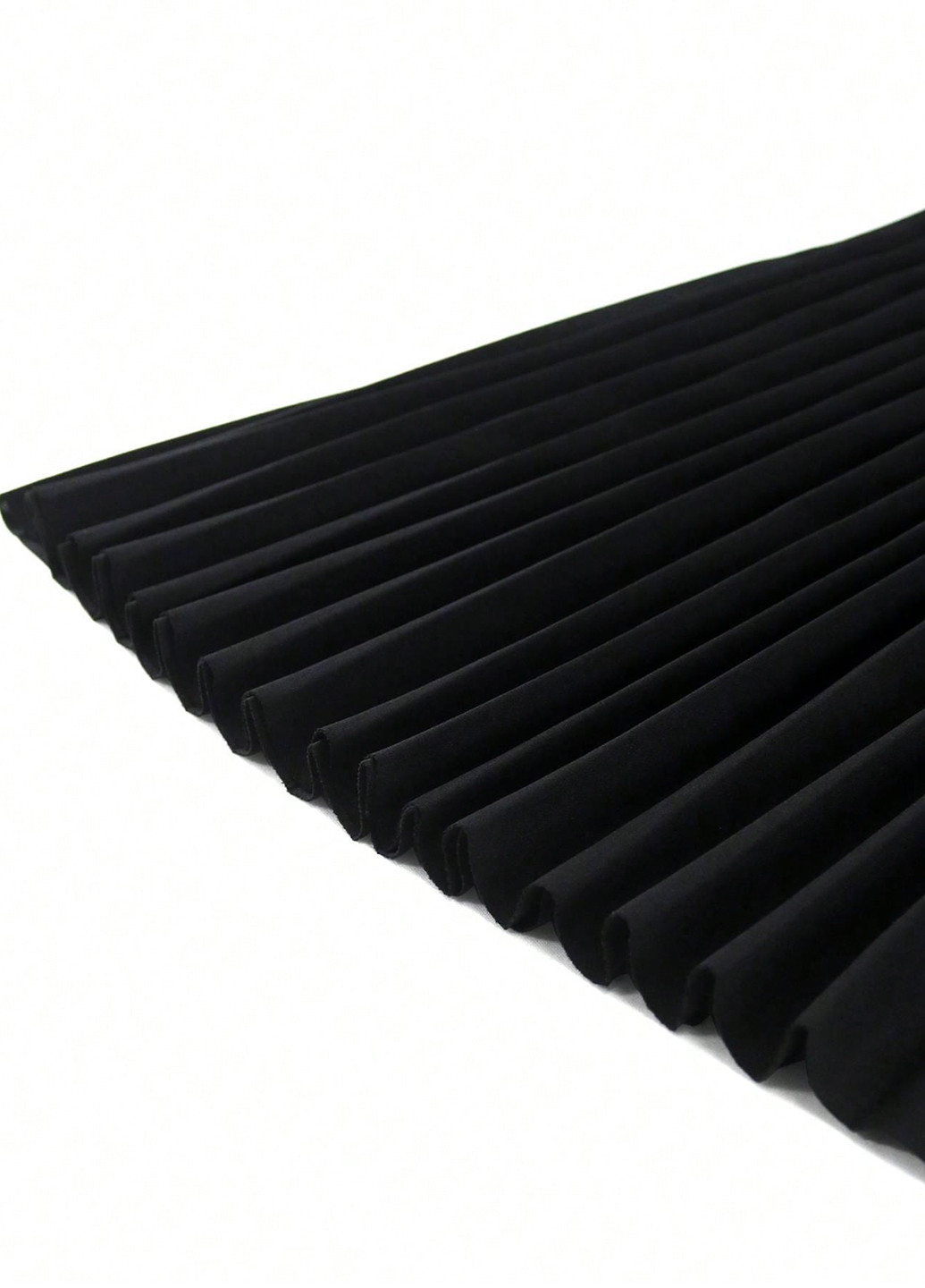 Черное праздничный, вечернее платье а-силуэт, плиссированное SHEIN однотонное