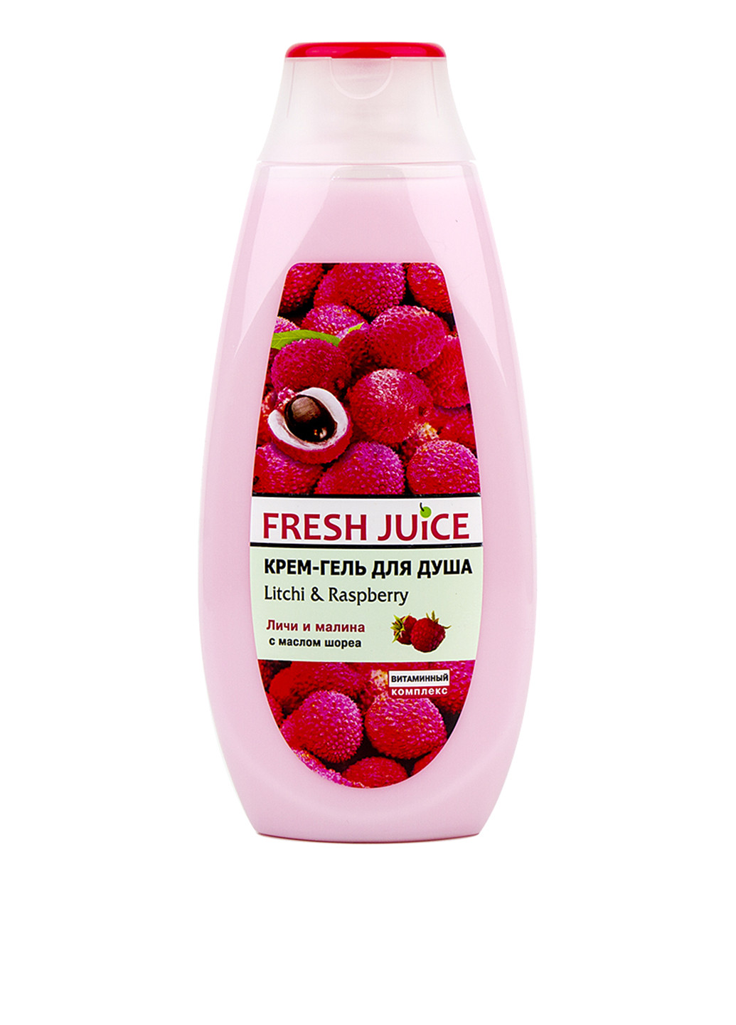 Крем-гель для душу "Лічі і малина" Cream-Shower Gel Litchi and Raspberry 400 мл Fresh Juice (88096579)