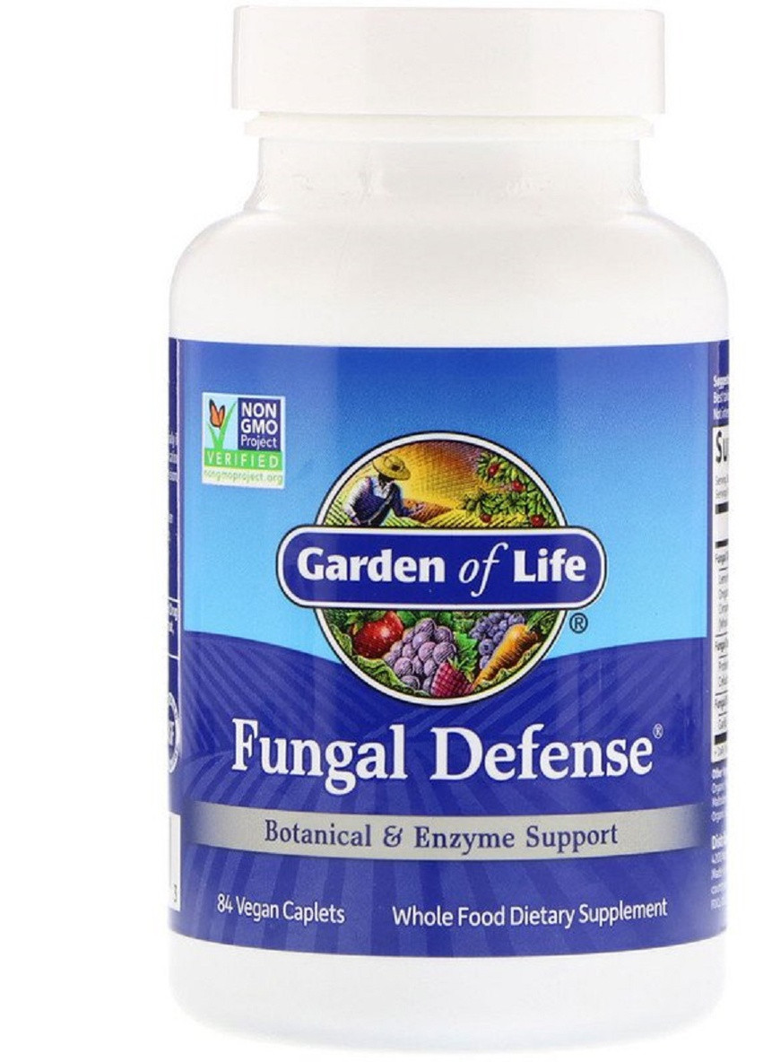 Ферментная поддержка и растительная защита от грибков, Fungal Defense,, 84 вегетарианские капсулы Garden of Life (225714430)
