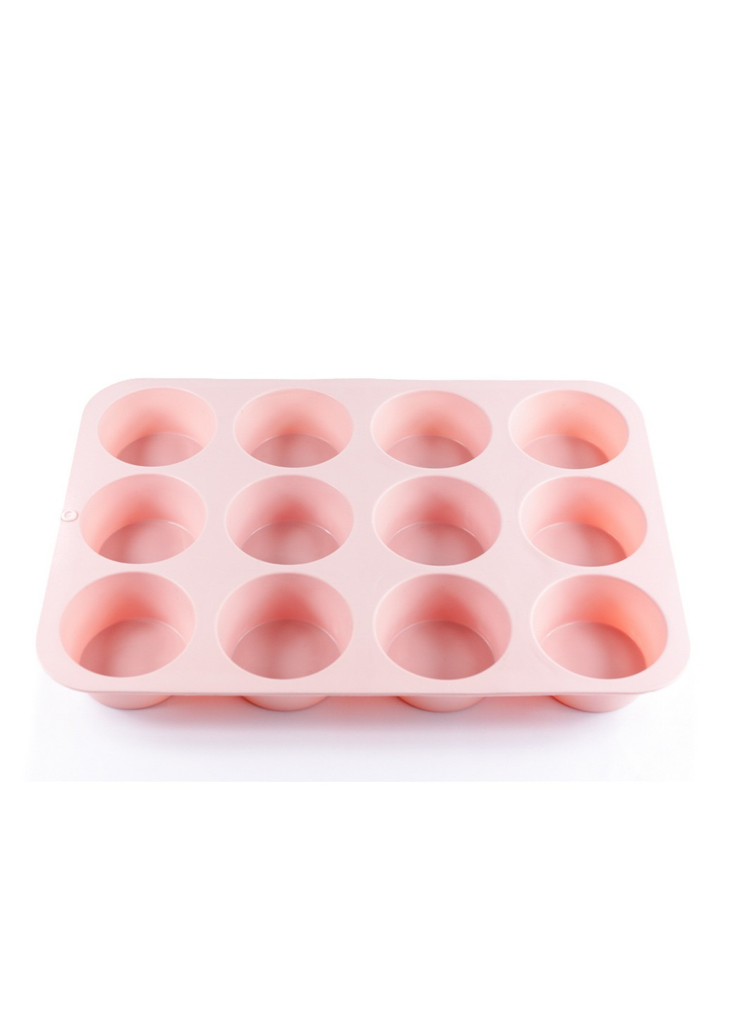 Форма силіконова для випічки кексів, 12 осередків, 20.5х29х3см рожева (MYS-41038) MysSilicone (216708640)