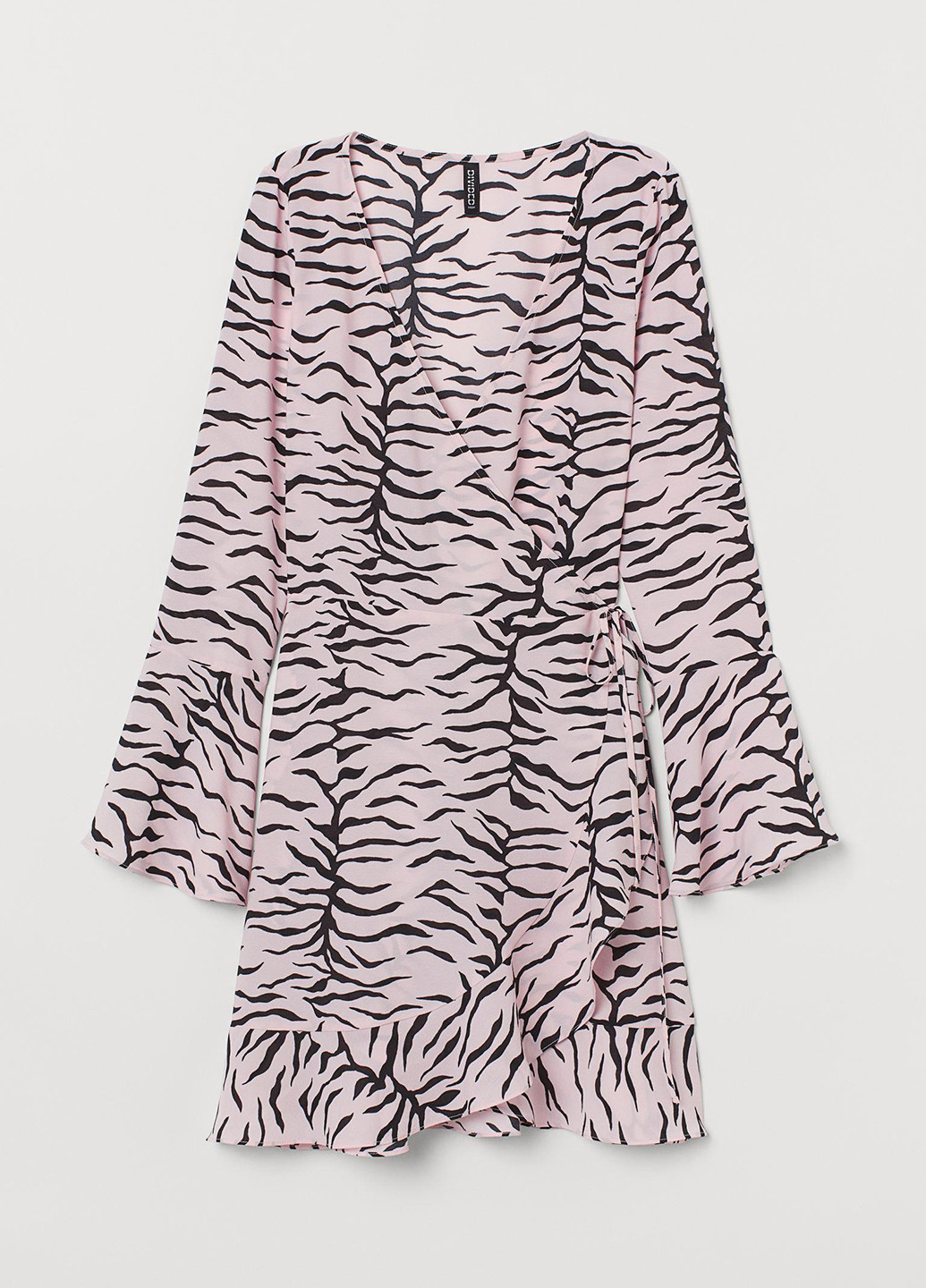 Світло-рожева кежуал сукня на запах H&M тигровый