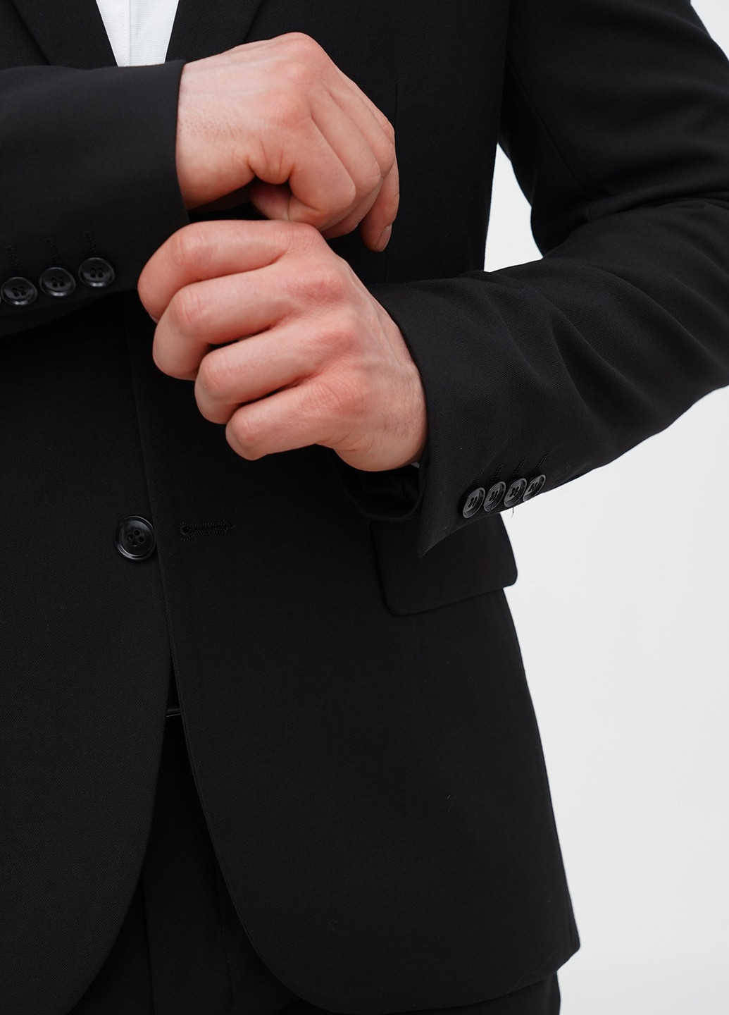 Чорний демісезонний костюм (піджак, штани) брючний Trend Collection