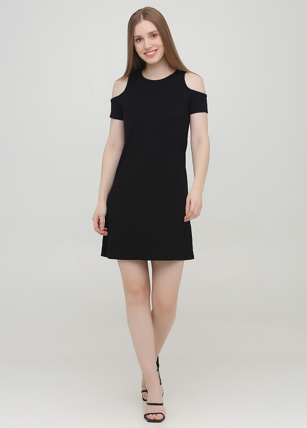 Черное кэжуал платье Alcott однотонное