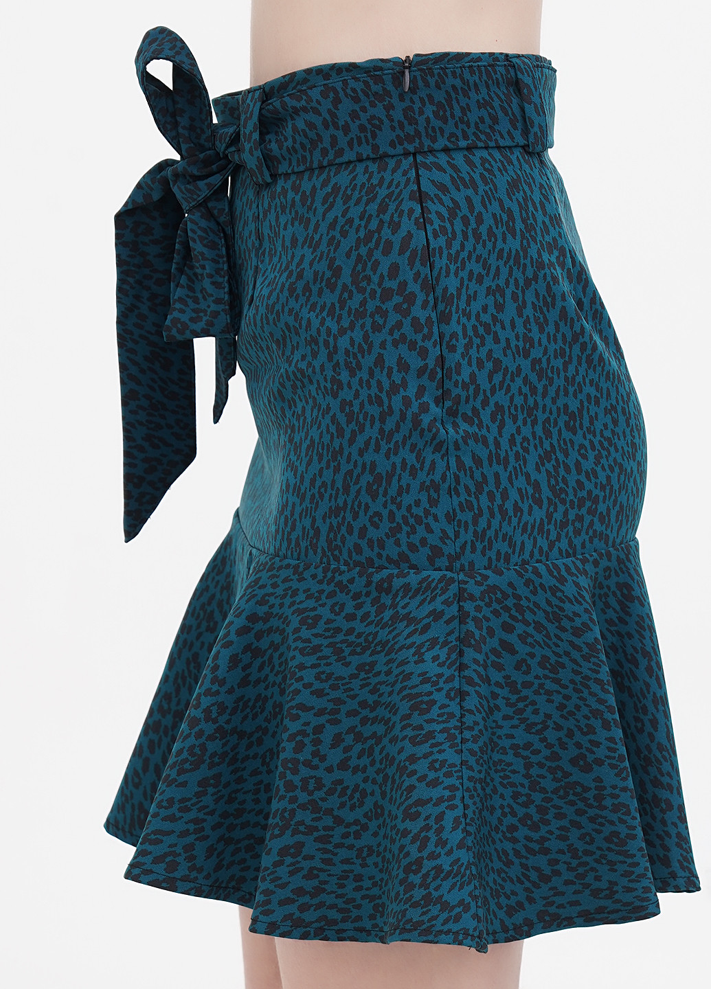 Темно-зеленая кэжуал леопардовая юбка Motivi