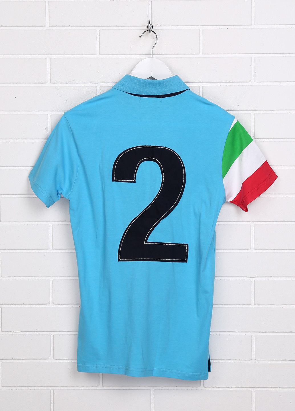 Голубой детская футболка-поло для мальчика Hollywood Milano с логотипом