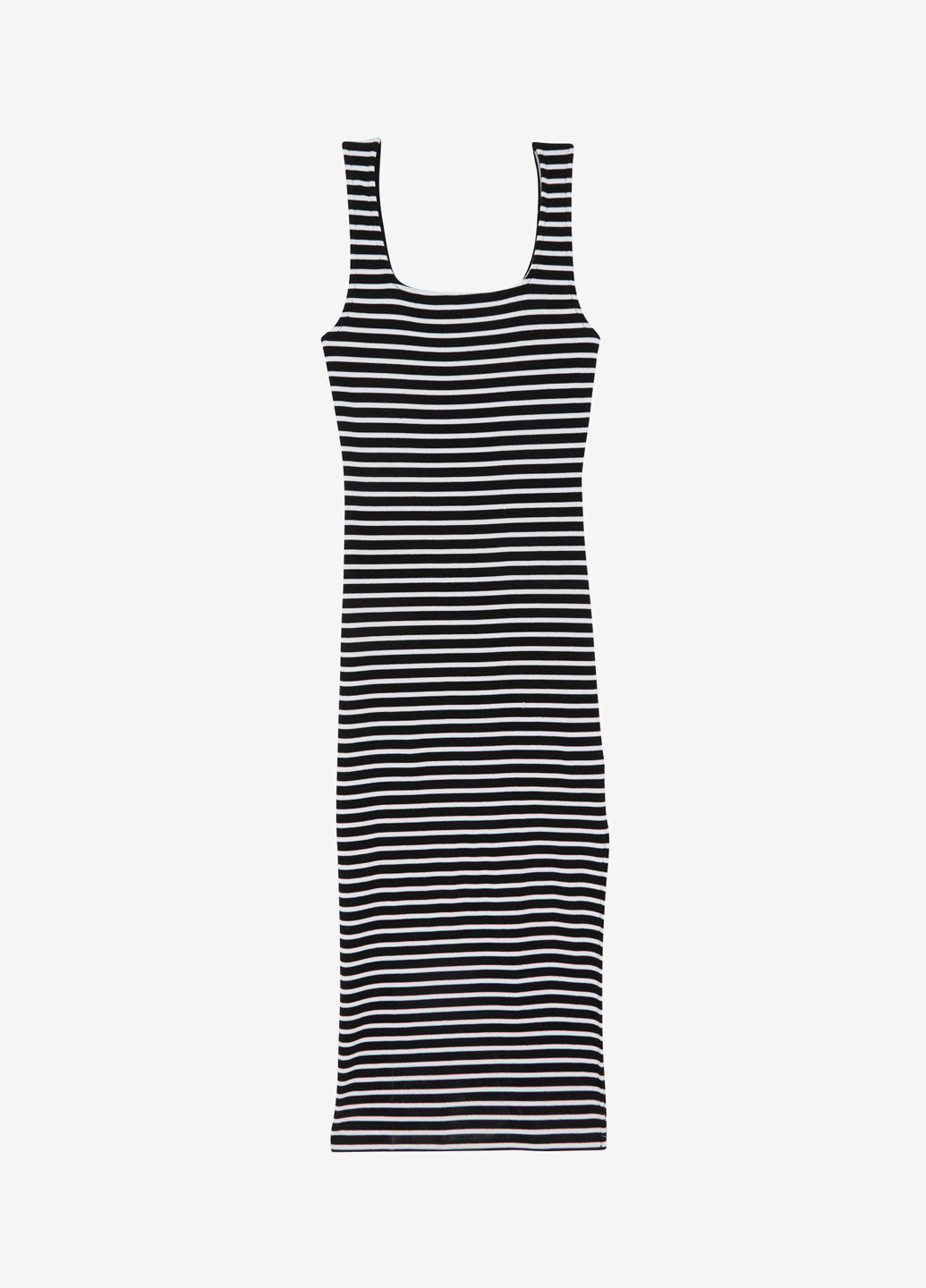 Черно-белое кэжуал платье платье-майка Jennyfer в полоску