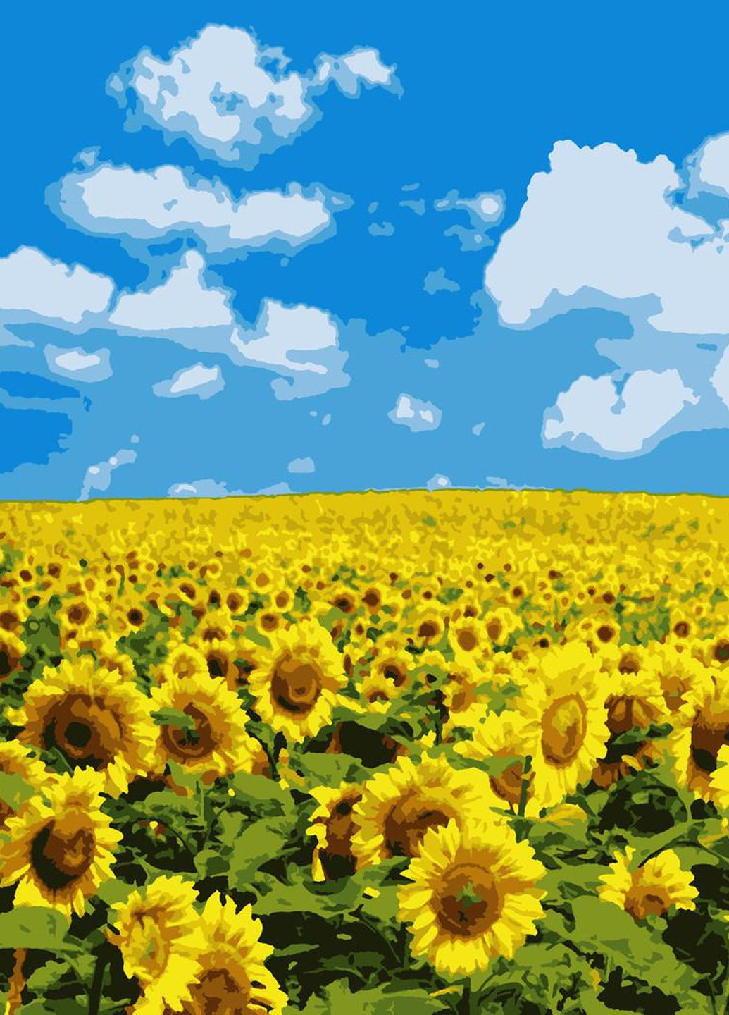 Картин по номерам "Поле подсолнухов" 50*60 см No Brand (254583855)