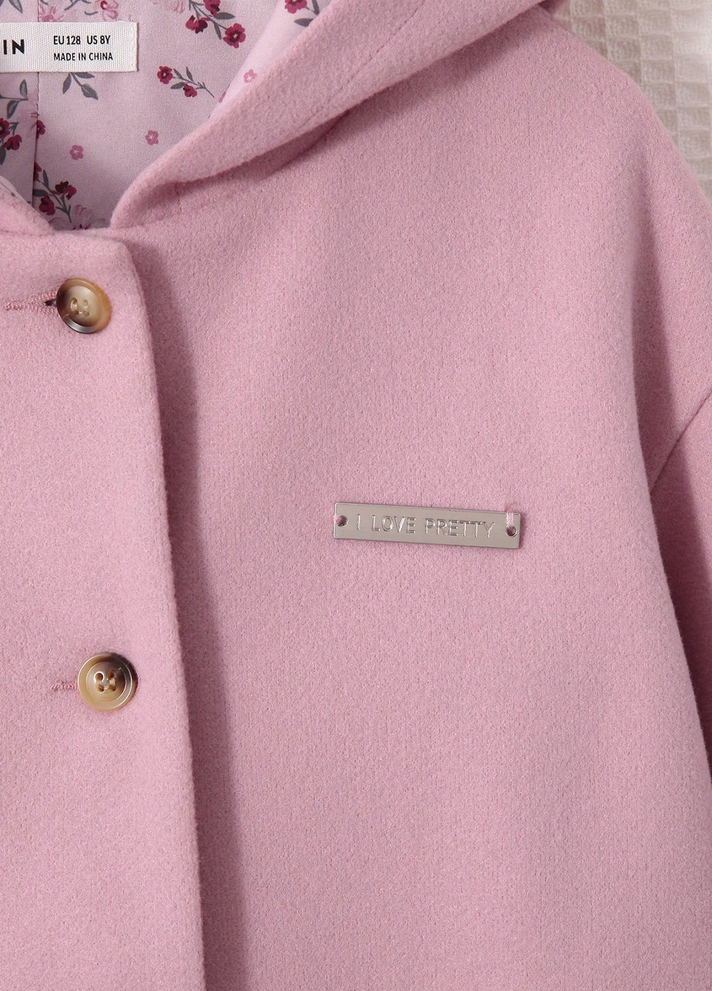 Светло-розовое демисезонное Пальто SHEIN