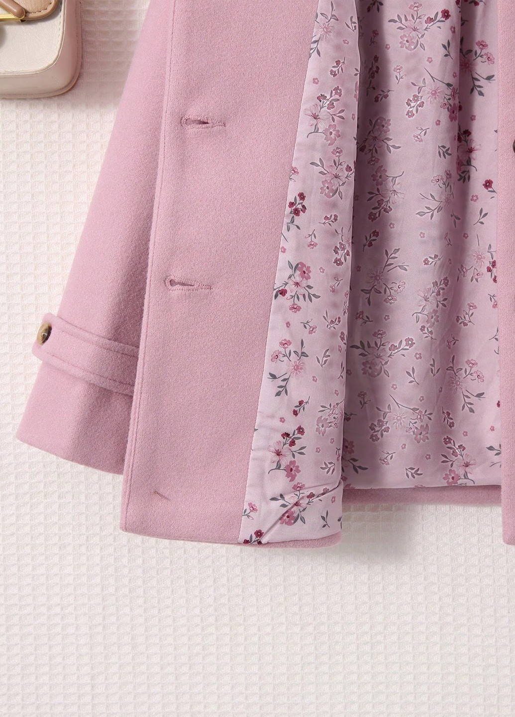 Светло-розовое демисезонное Пальто SHEIN