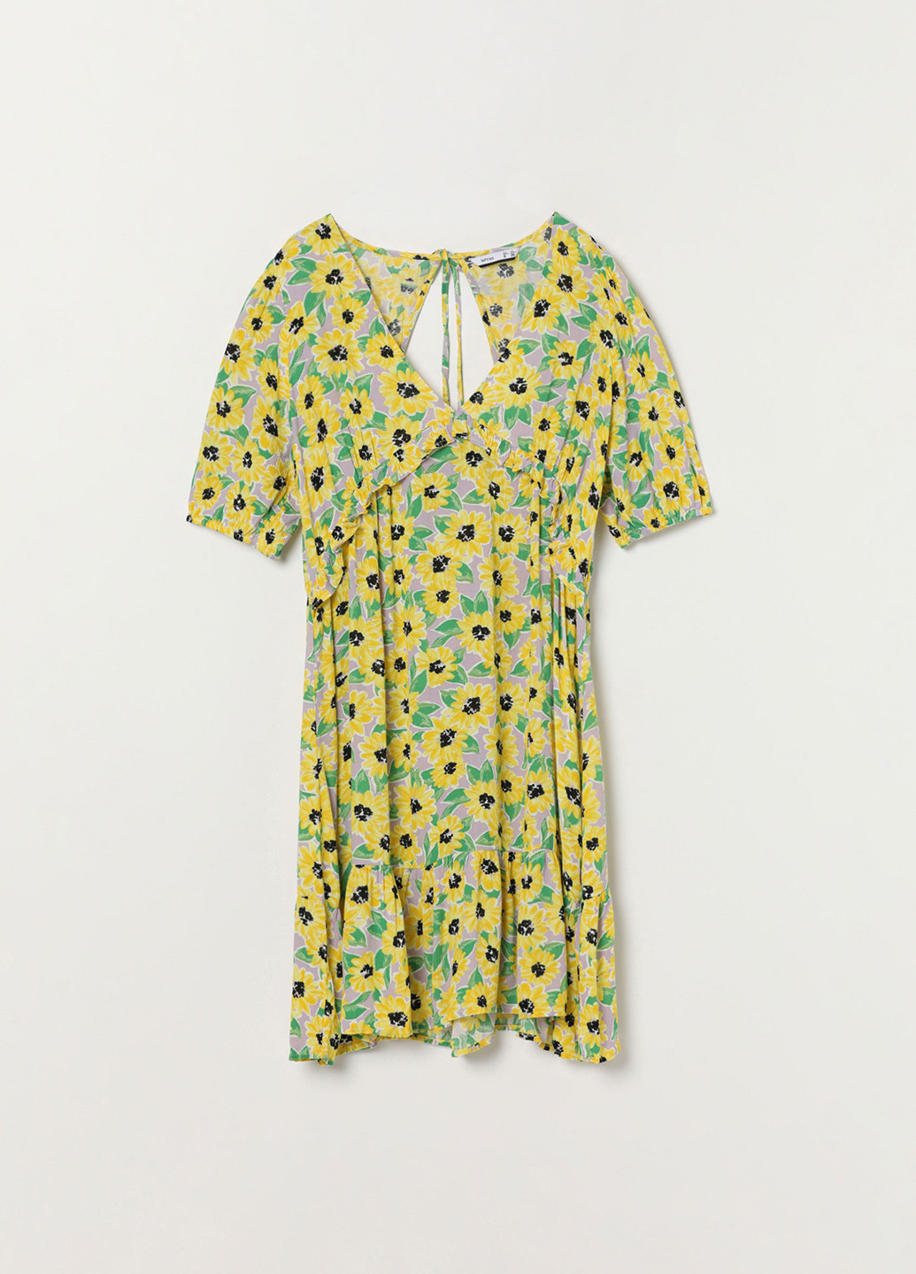 Жовтий кежуал сукня оверсайз Lefties з квітковим принтом