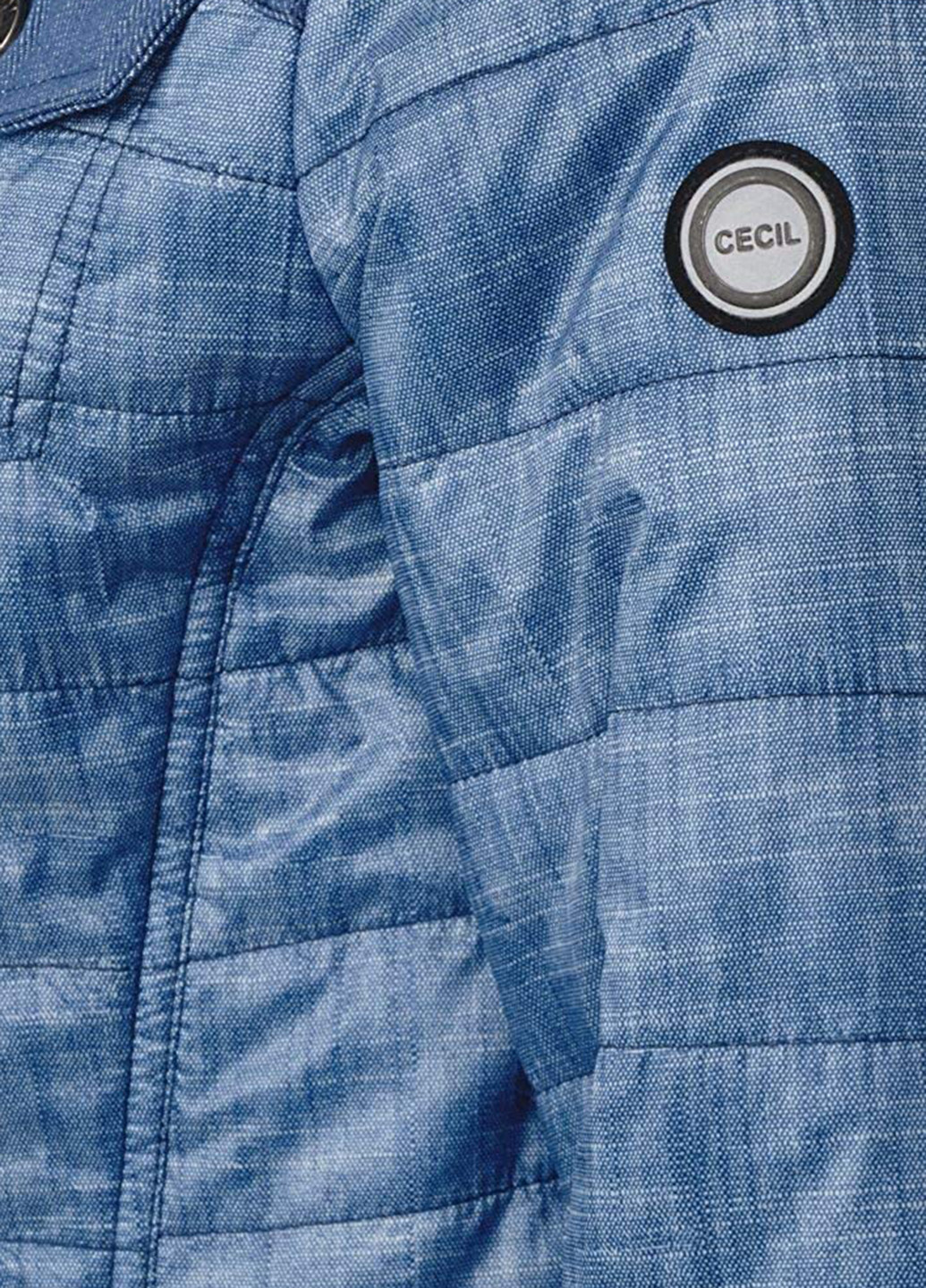 Темно-блакитна демісезонна куртка Cecil