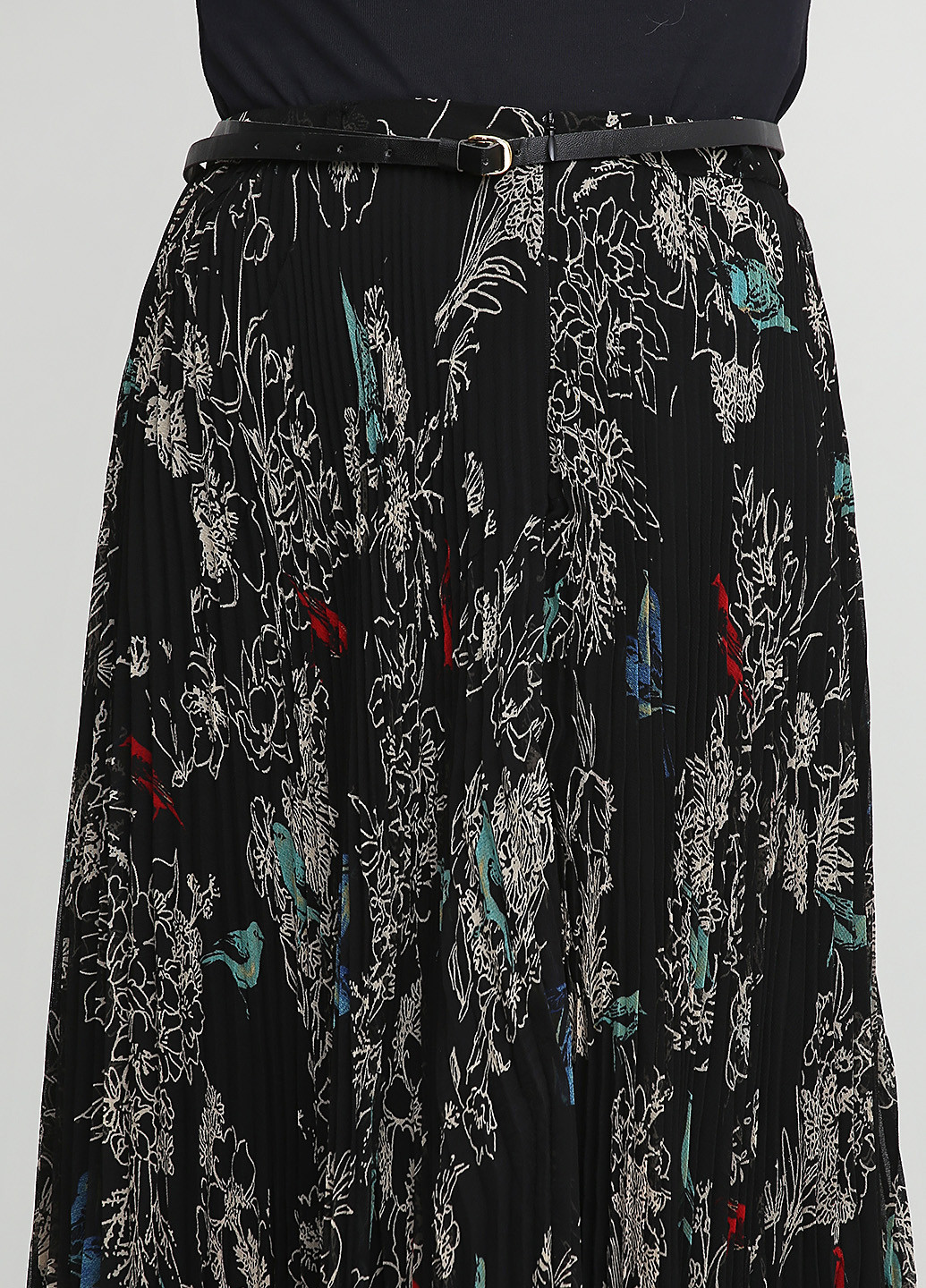 Черное кэжуал юбки Uttam Boutique с цветочным принтом