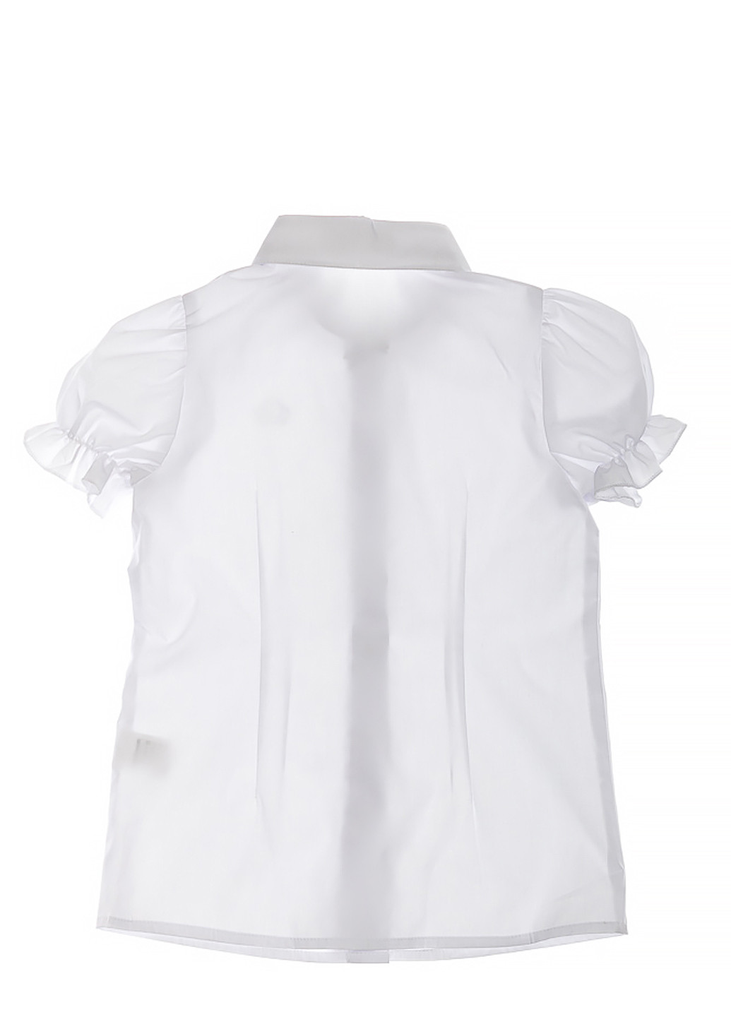 Белая однотонная блузка Time of Style летняя