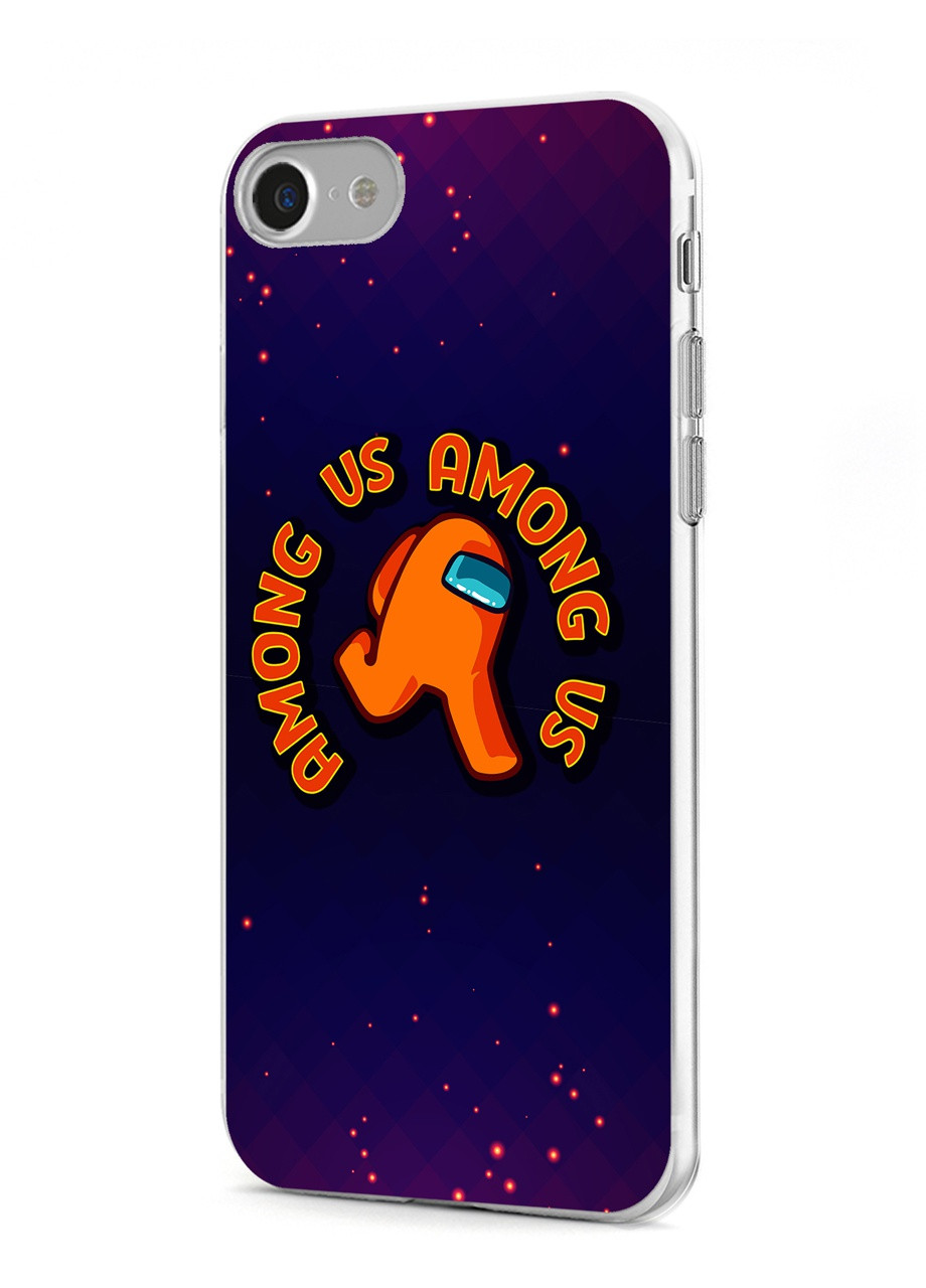Чехол силиконовый Apple Iphone 8 Амонг Ас Оранжевый (Among Us Orange) (6151-2408) MobiPrint (219561288)