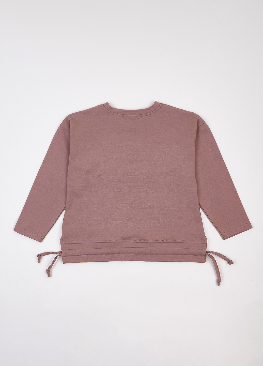 Кофейный демисезонный кэжуал лонгслив Фламинго с надписями